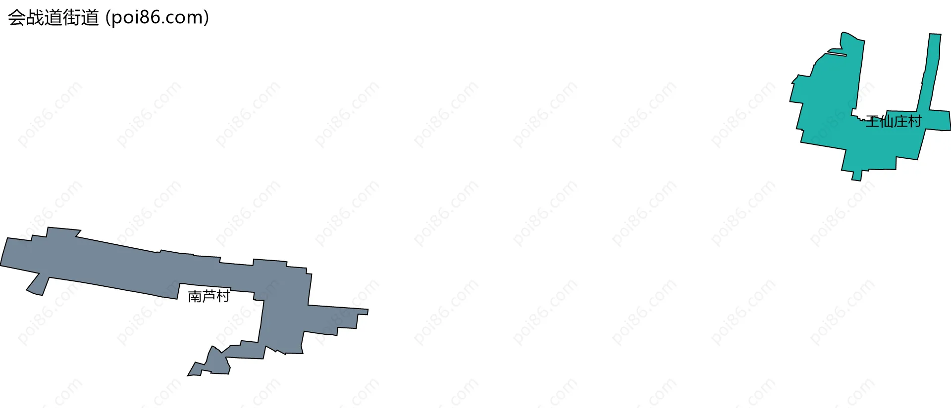 会战道街道边界地图(五级行政区划)