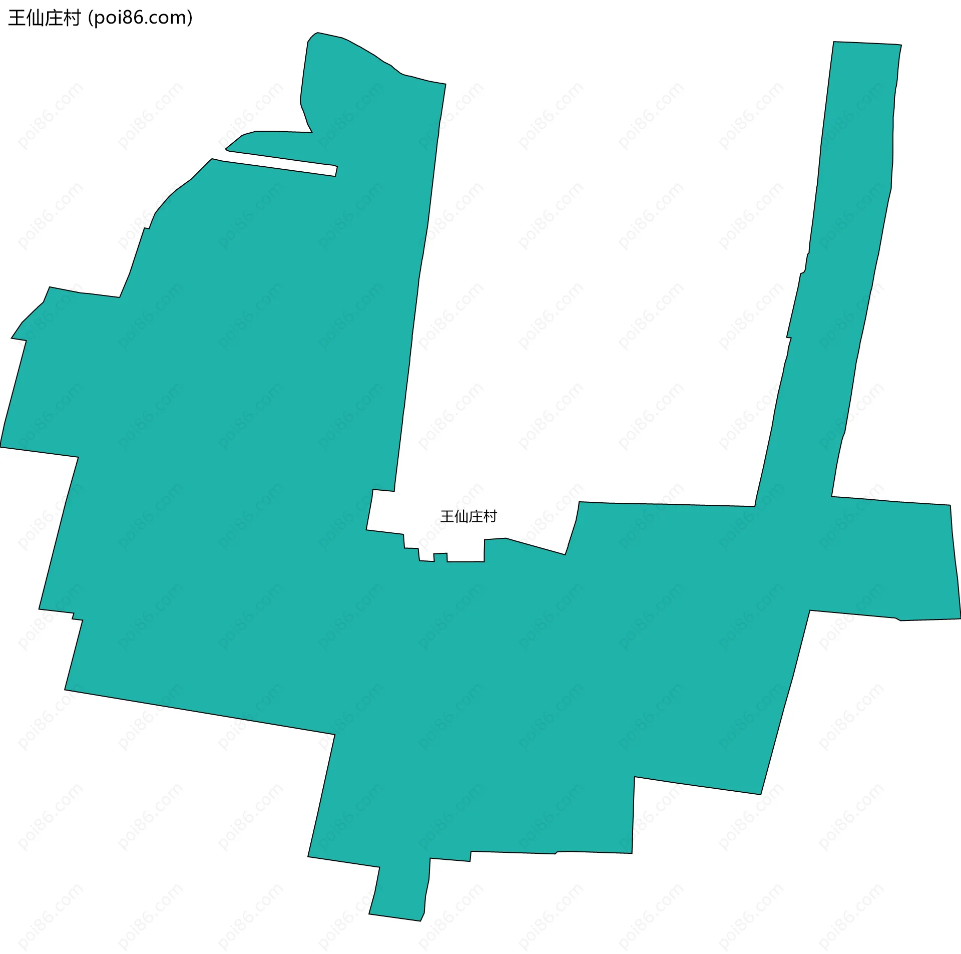 王仙庄村边界地图