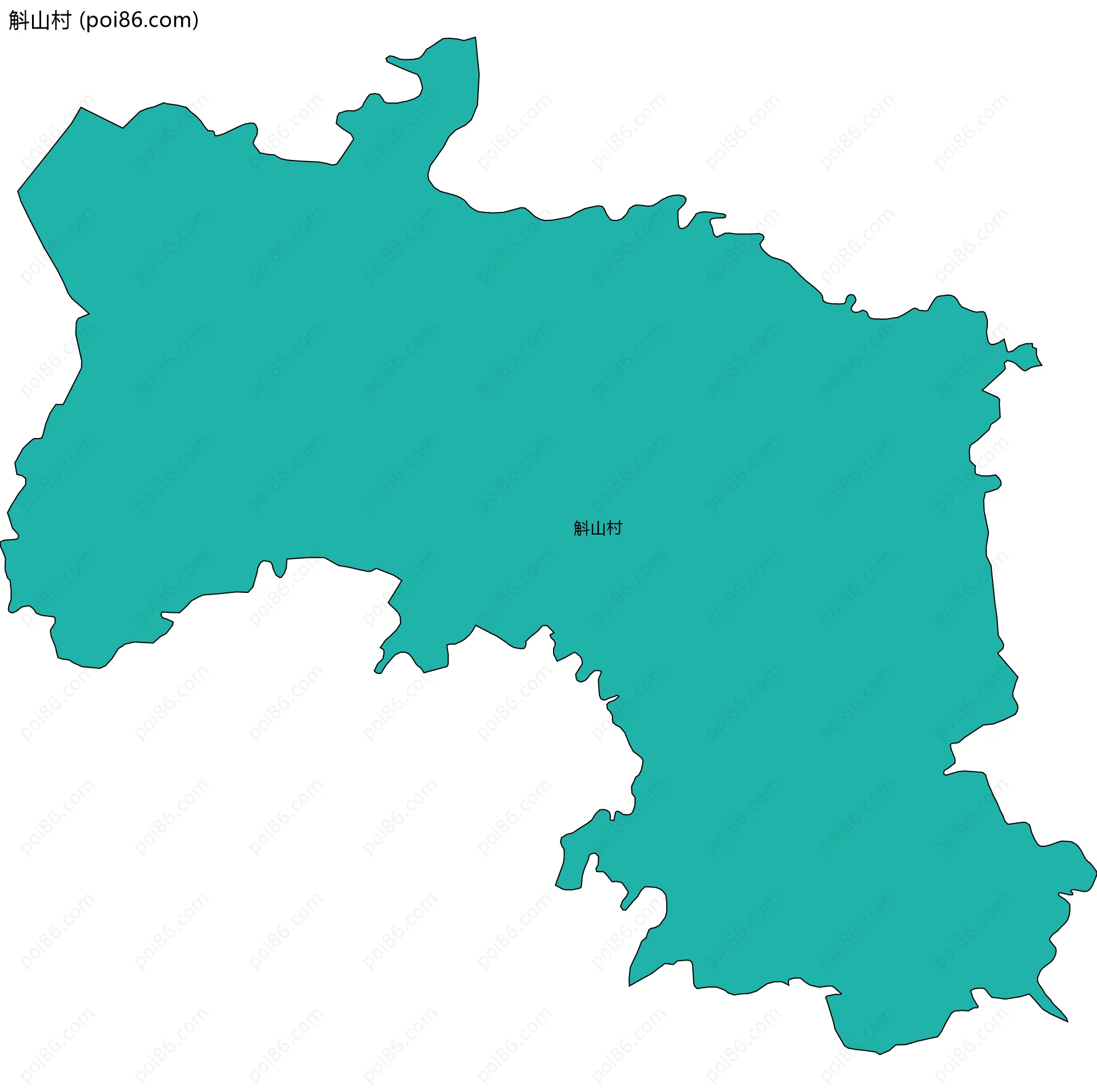 斛山村边界地图