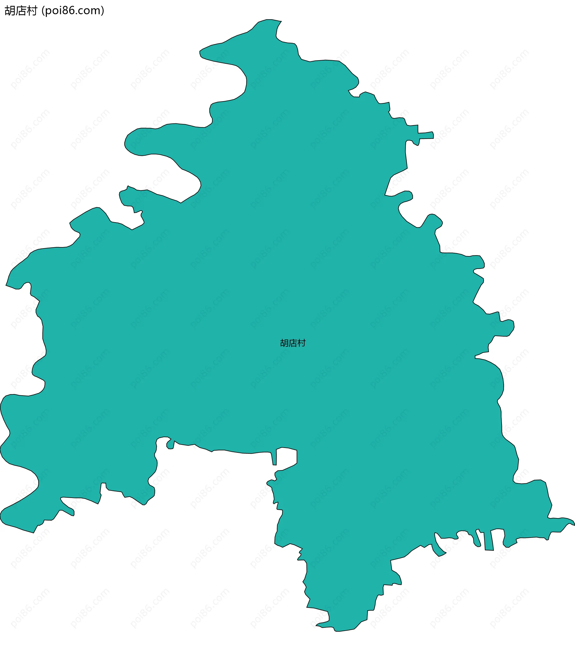 胡店村边界地图