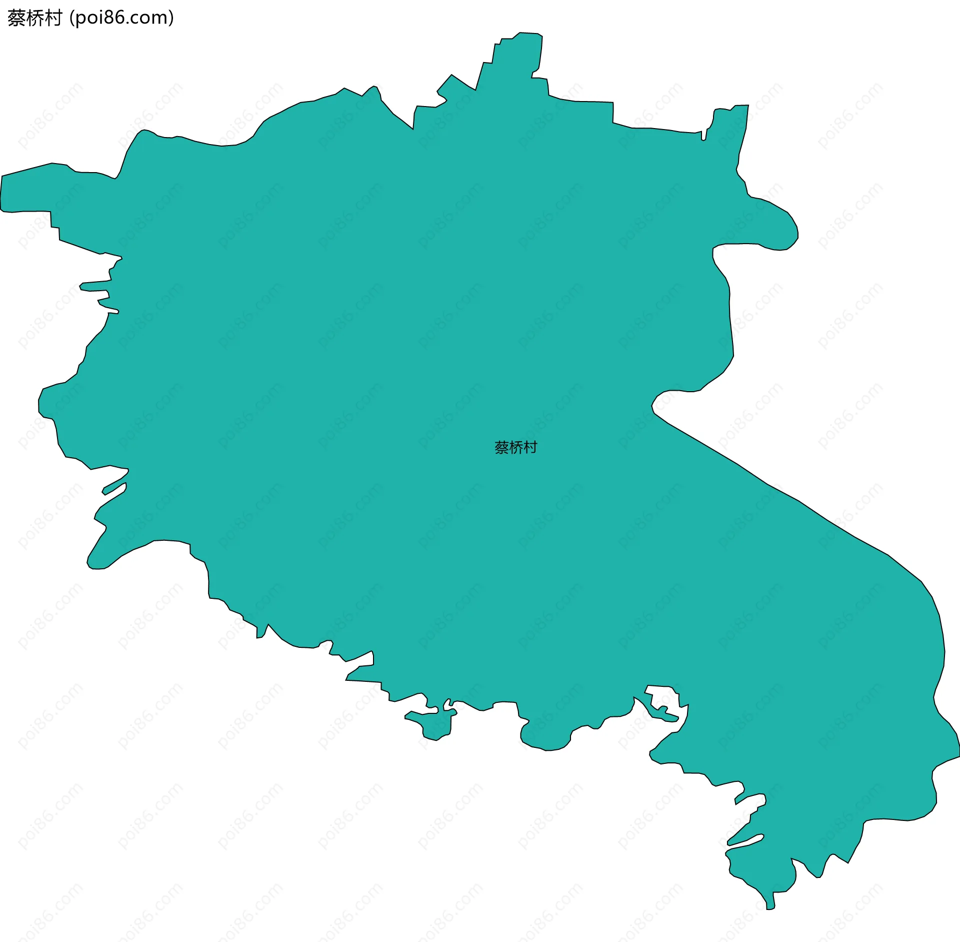 蔡桥村边界地图