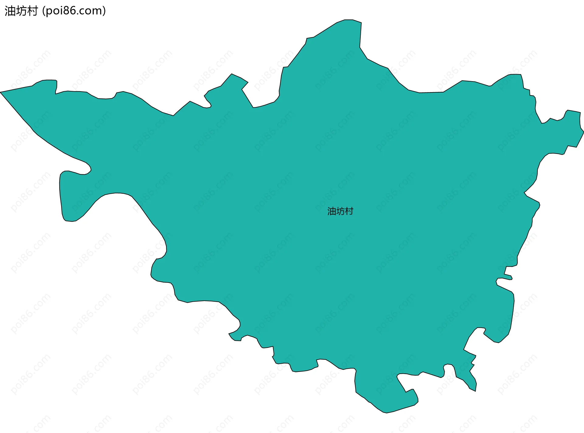 油坊村边界地图
