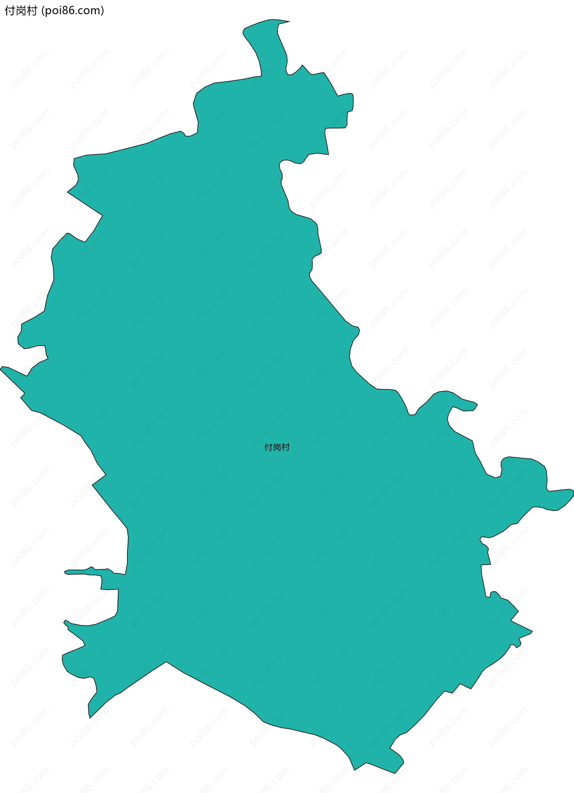 付岗村边界地图