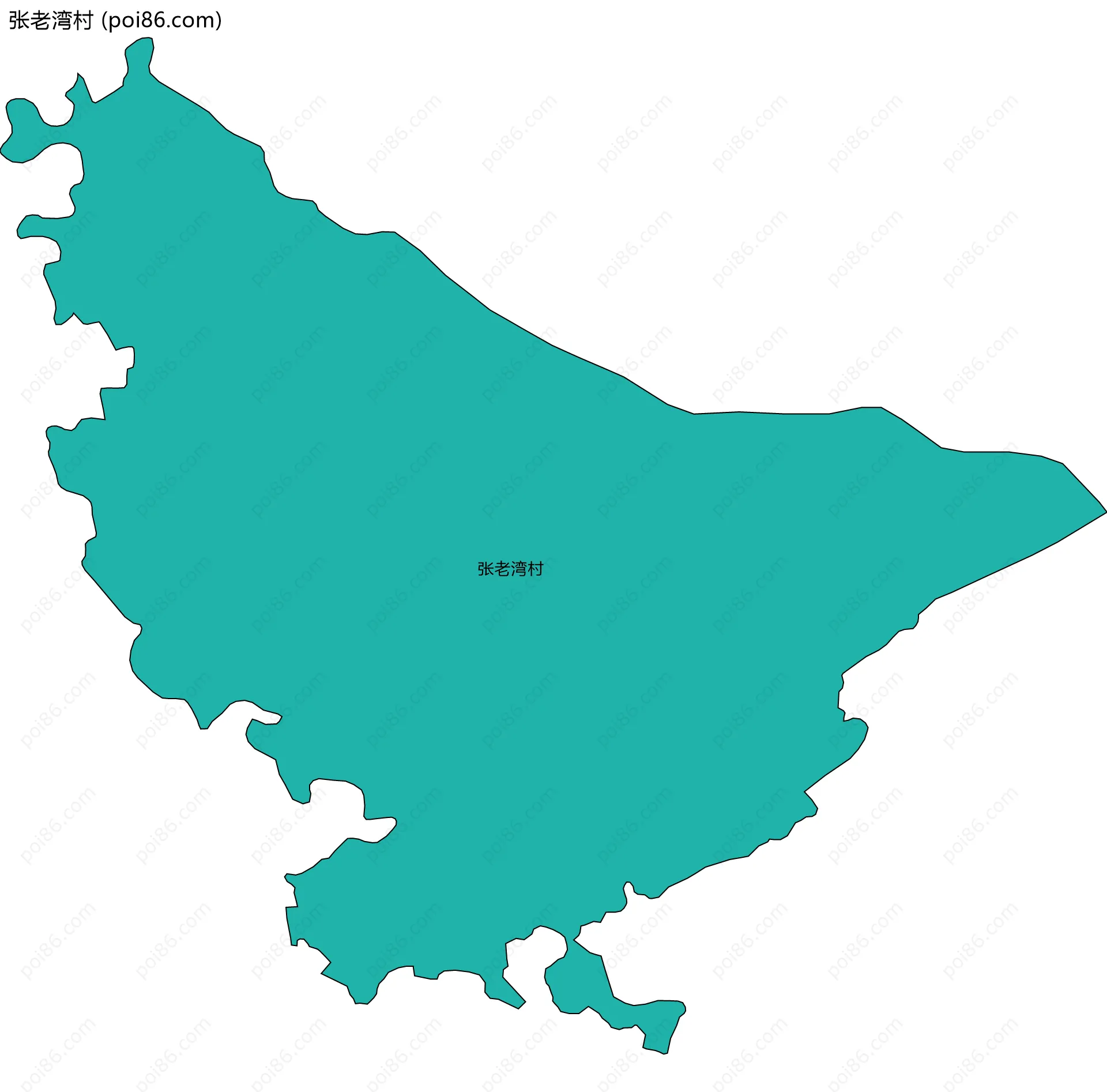 张老湾村边界地图