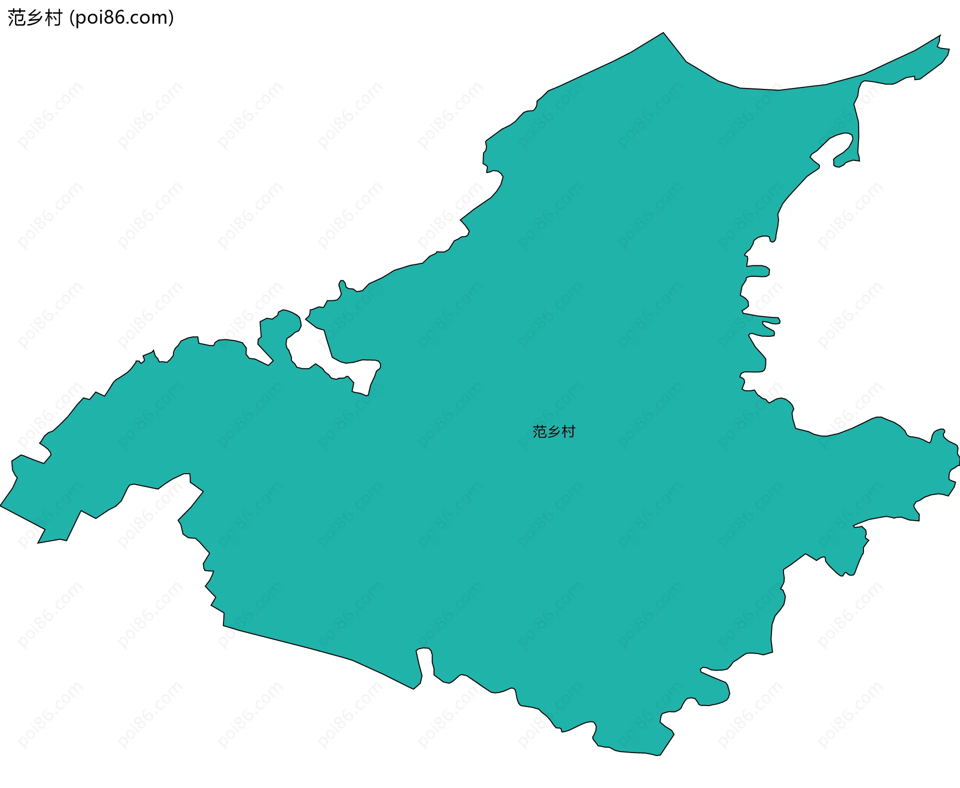 范乡村边界地图