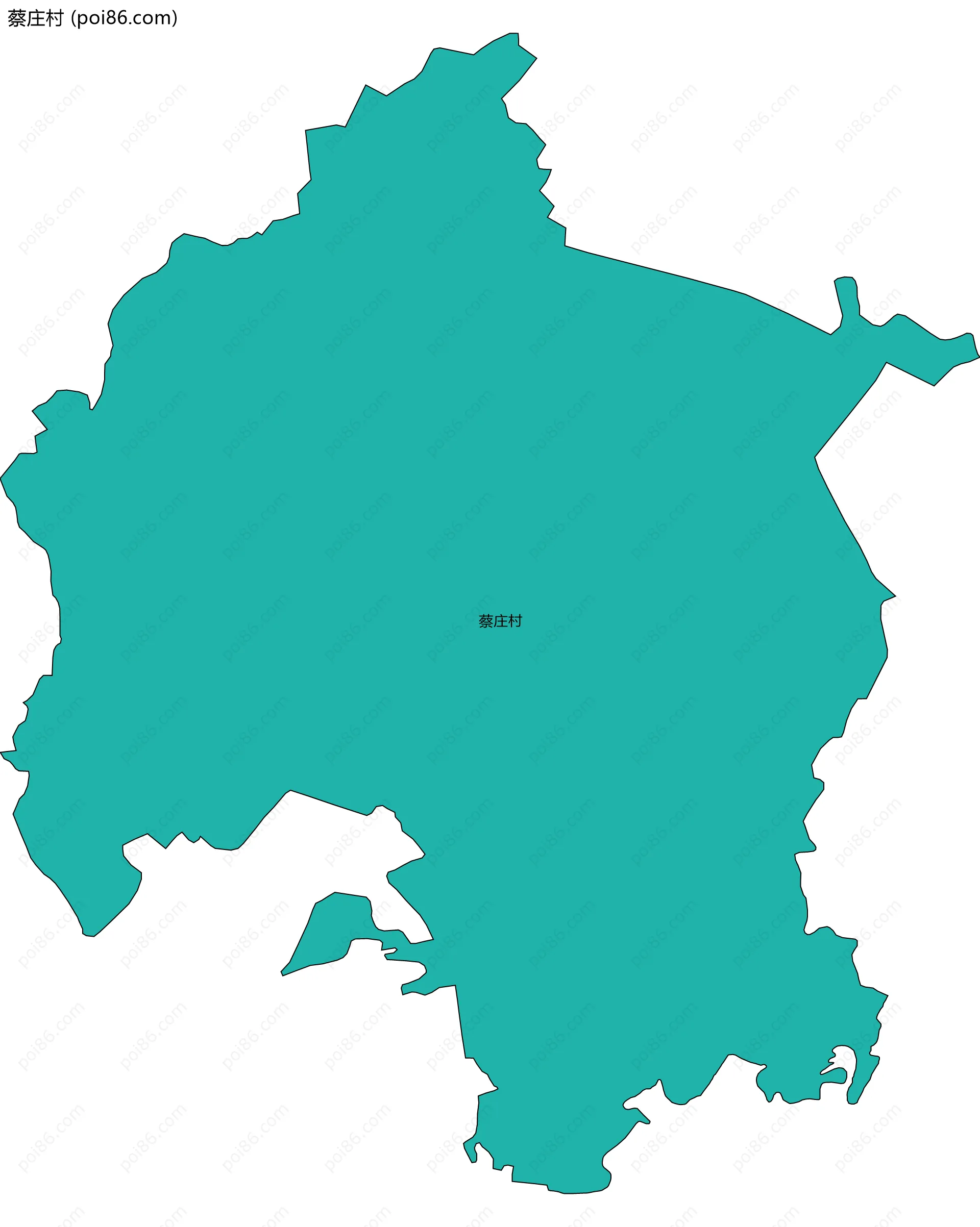 蔡庄村边界地图