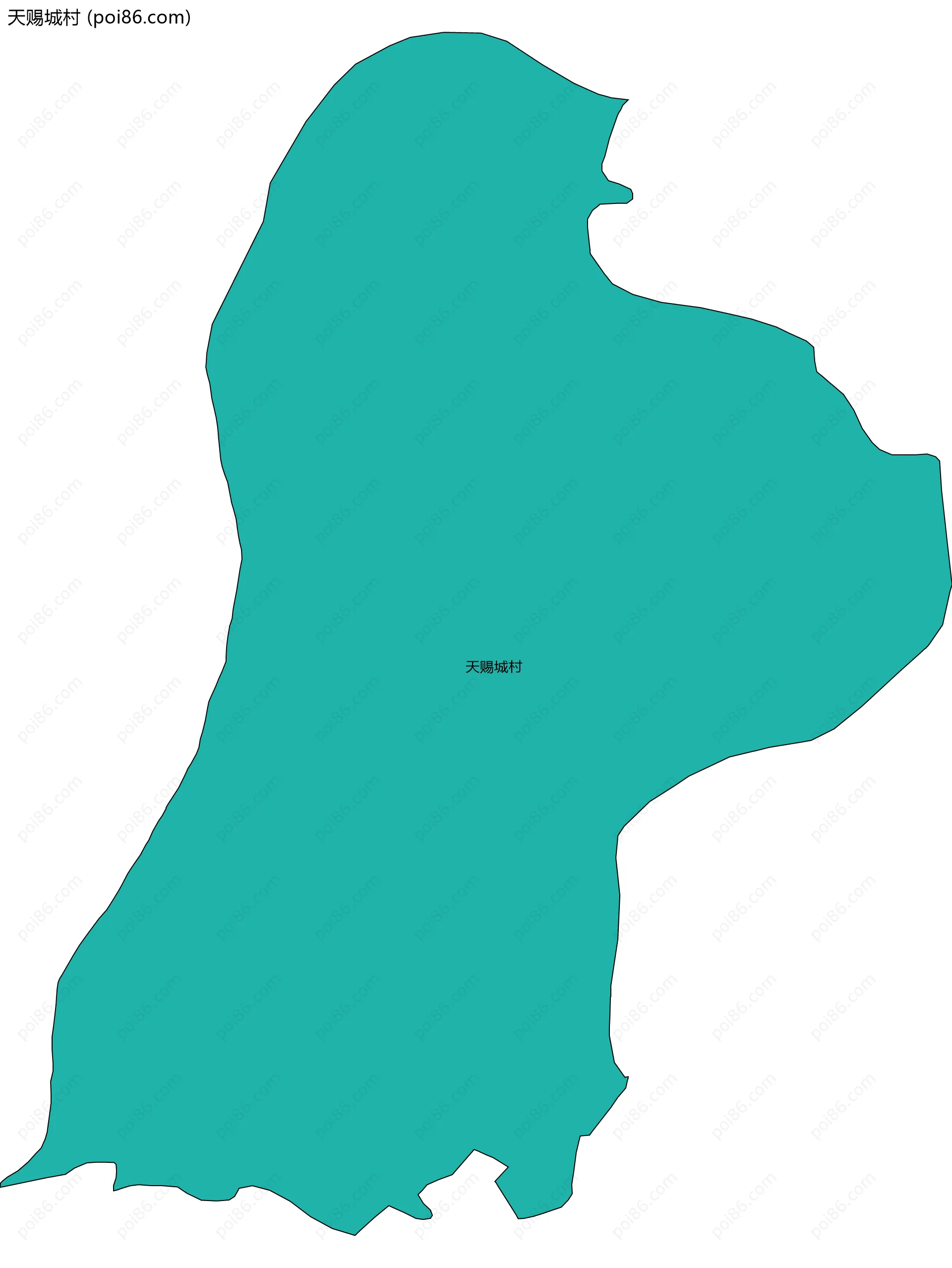 天赐城村边界地图