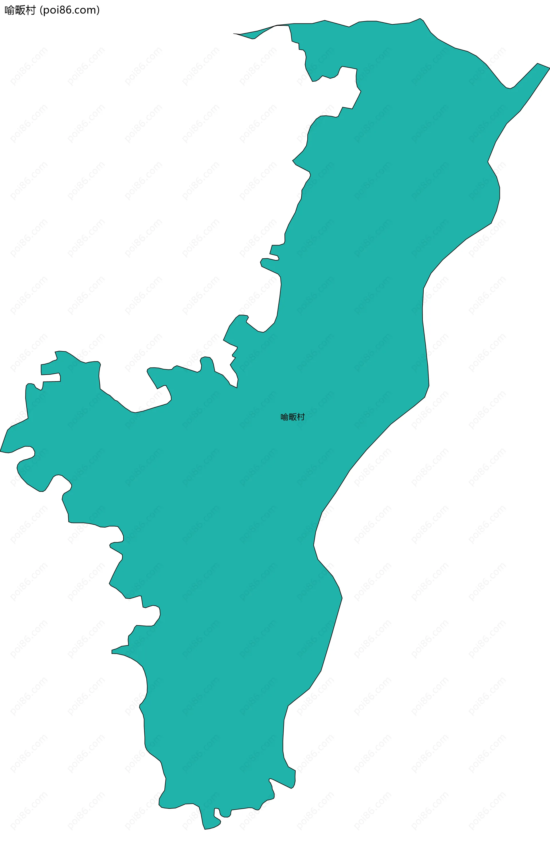 喻畈村边界地图