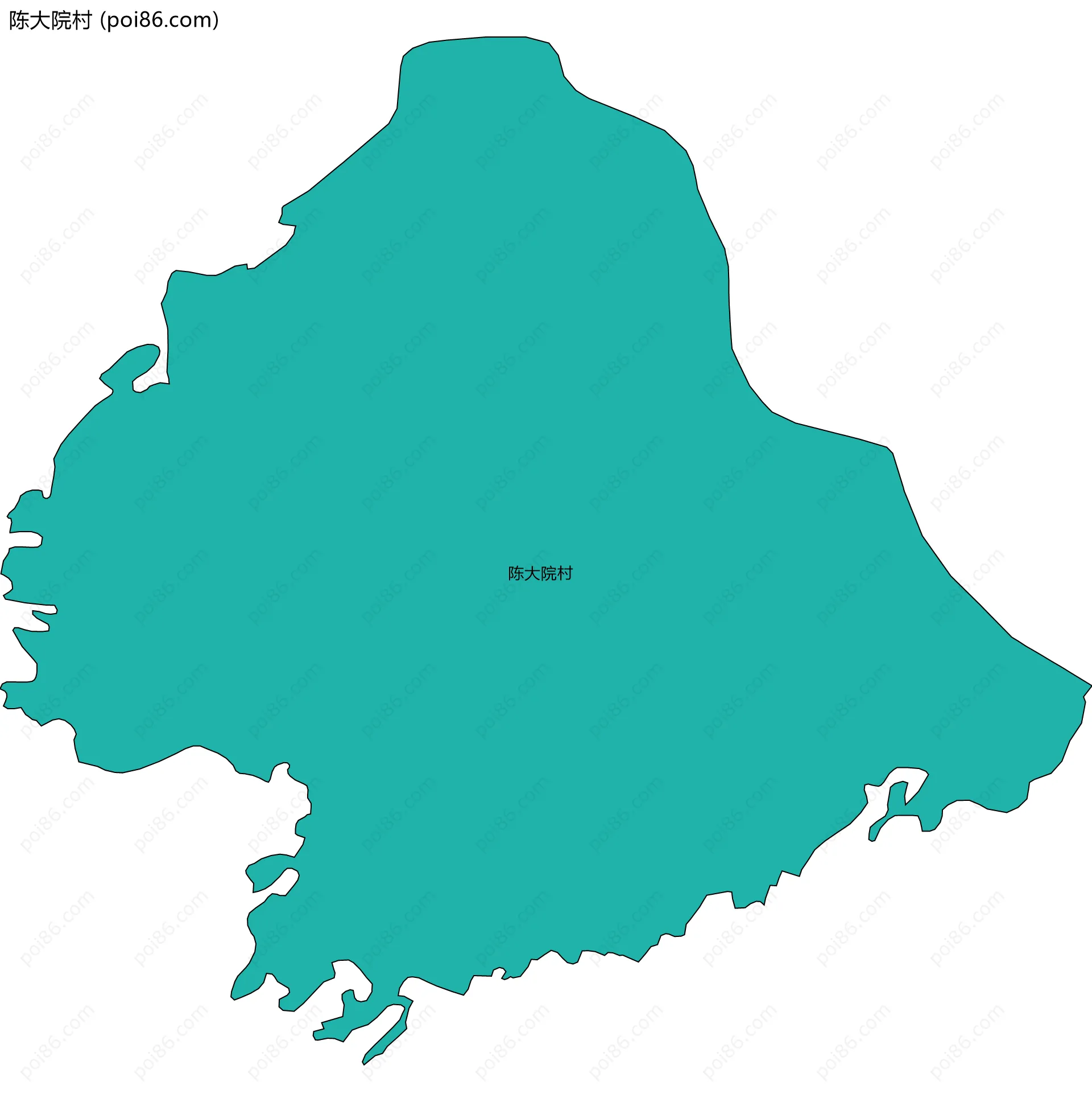 陈大院村边界地图