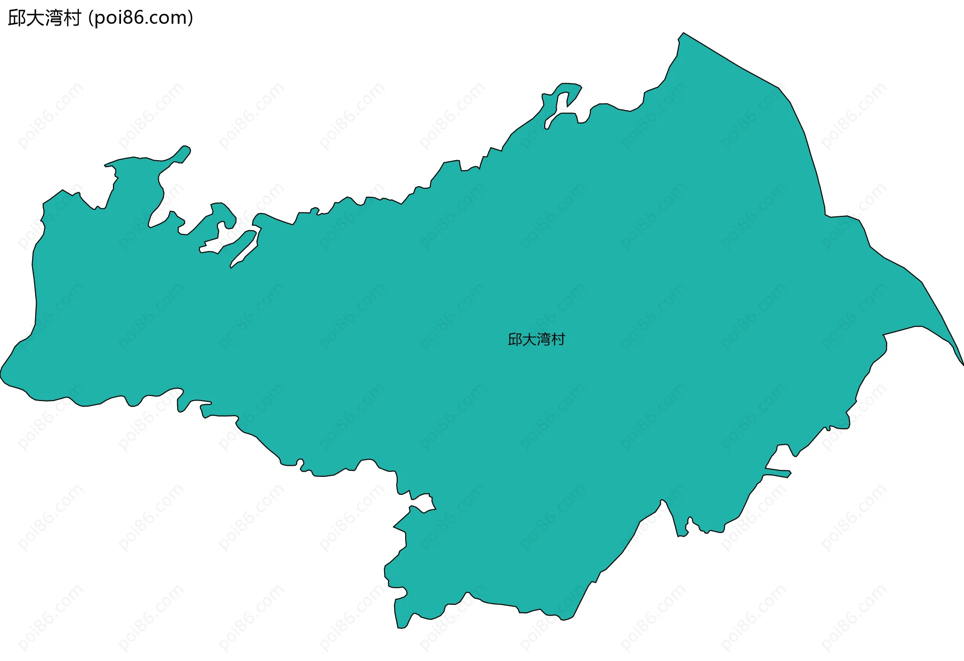 邱大湾村边界地图