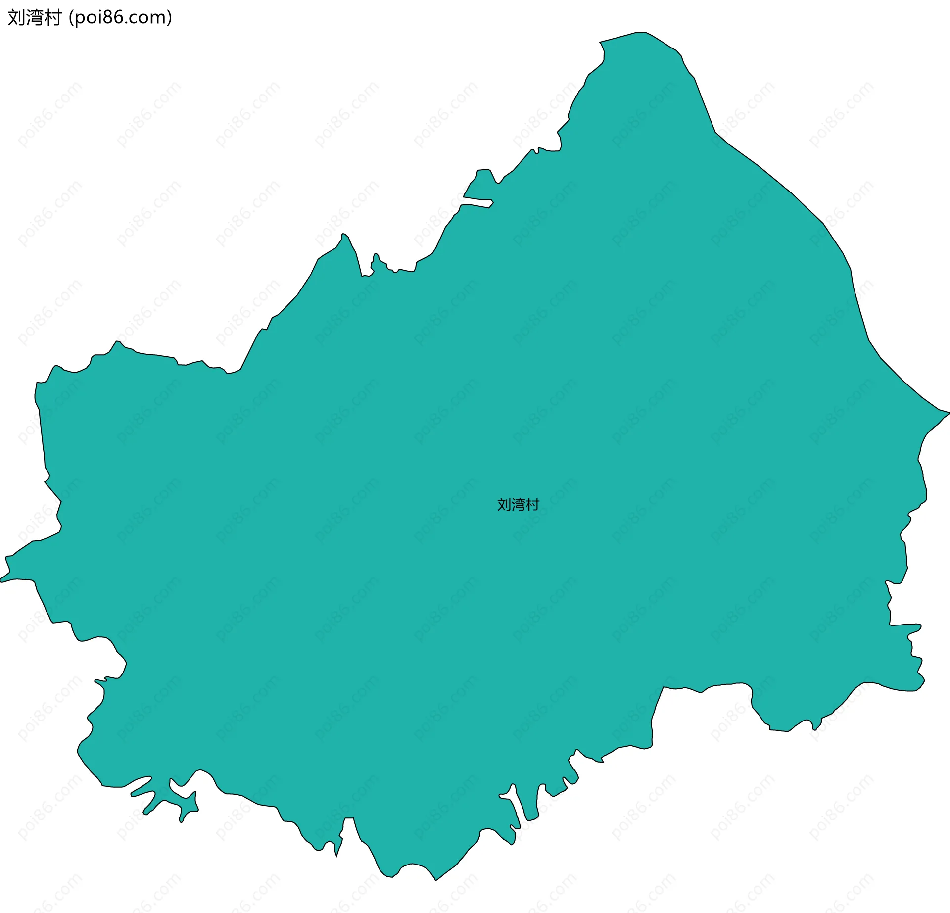 刘湾村边界地图