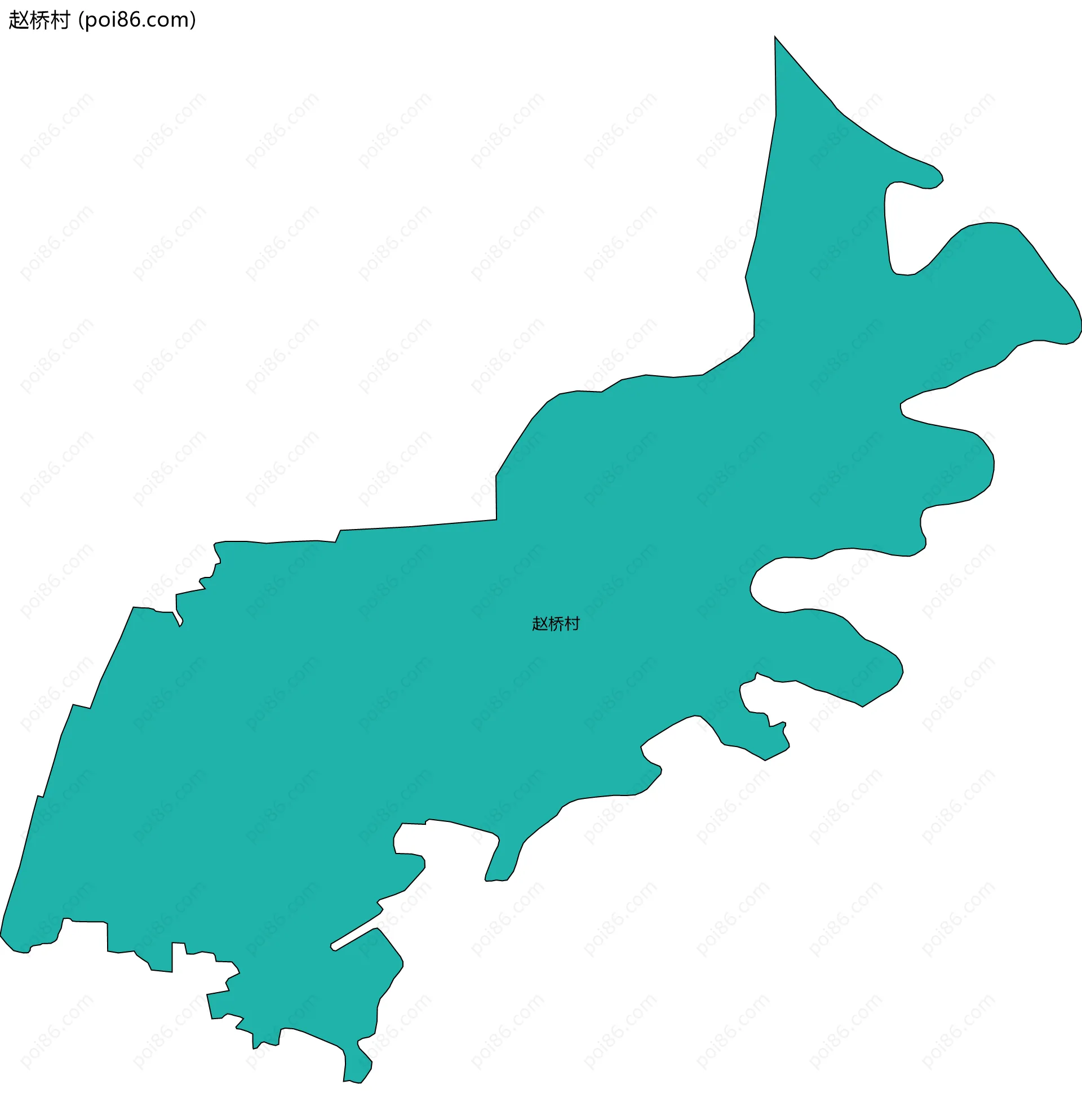 赵桥村边界地图