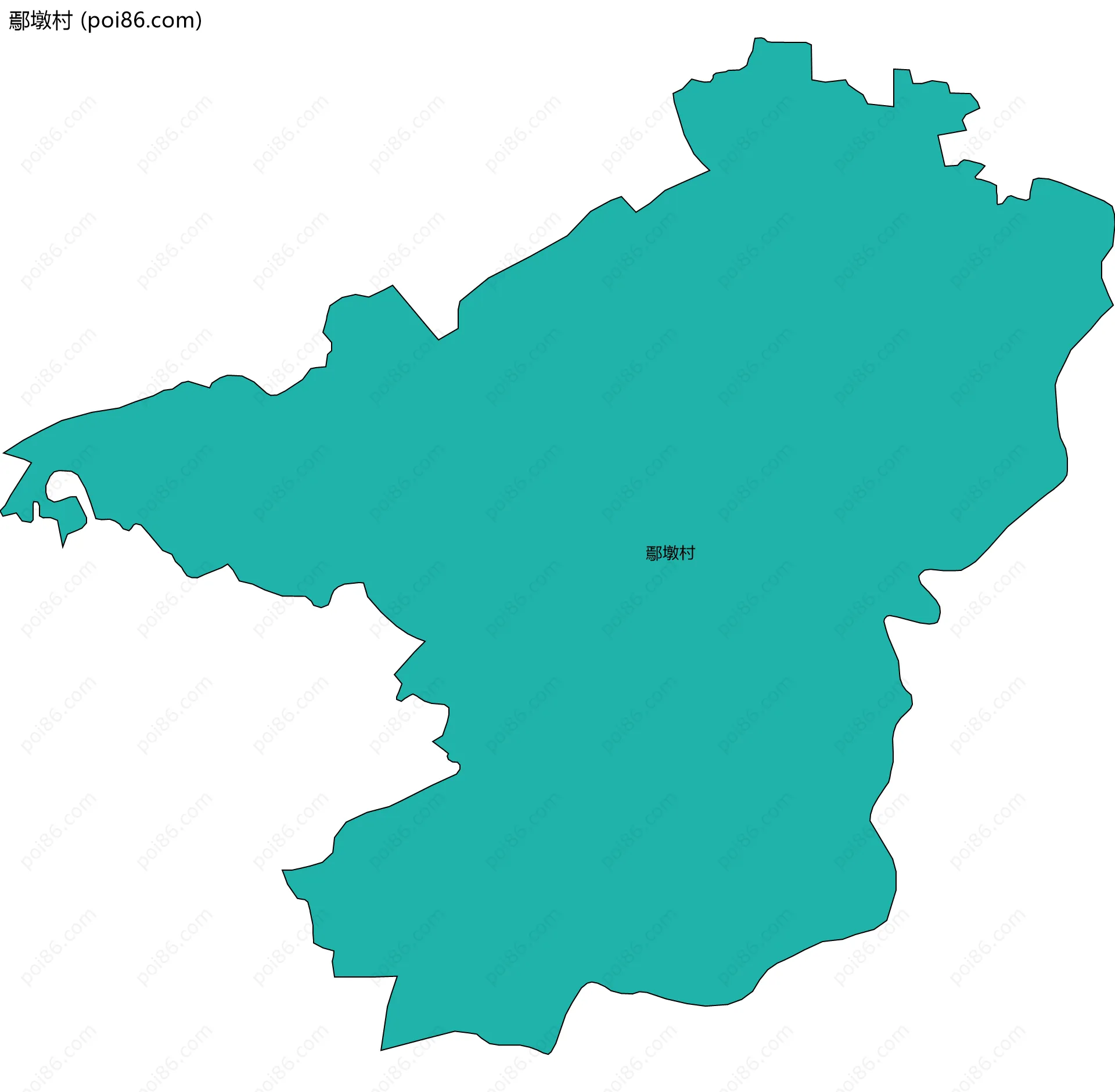 鄢墩村边界地图