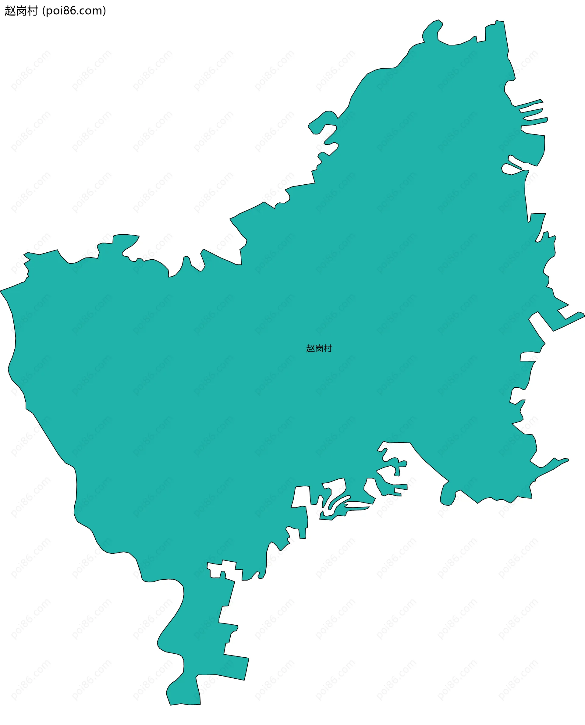 赵岗村边界地图