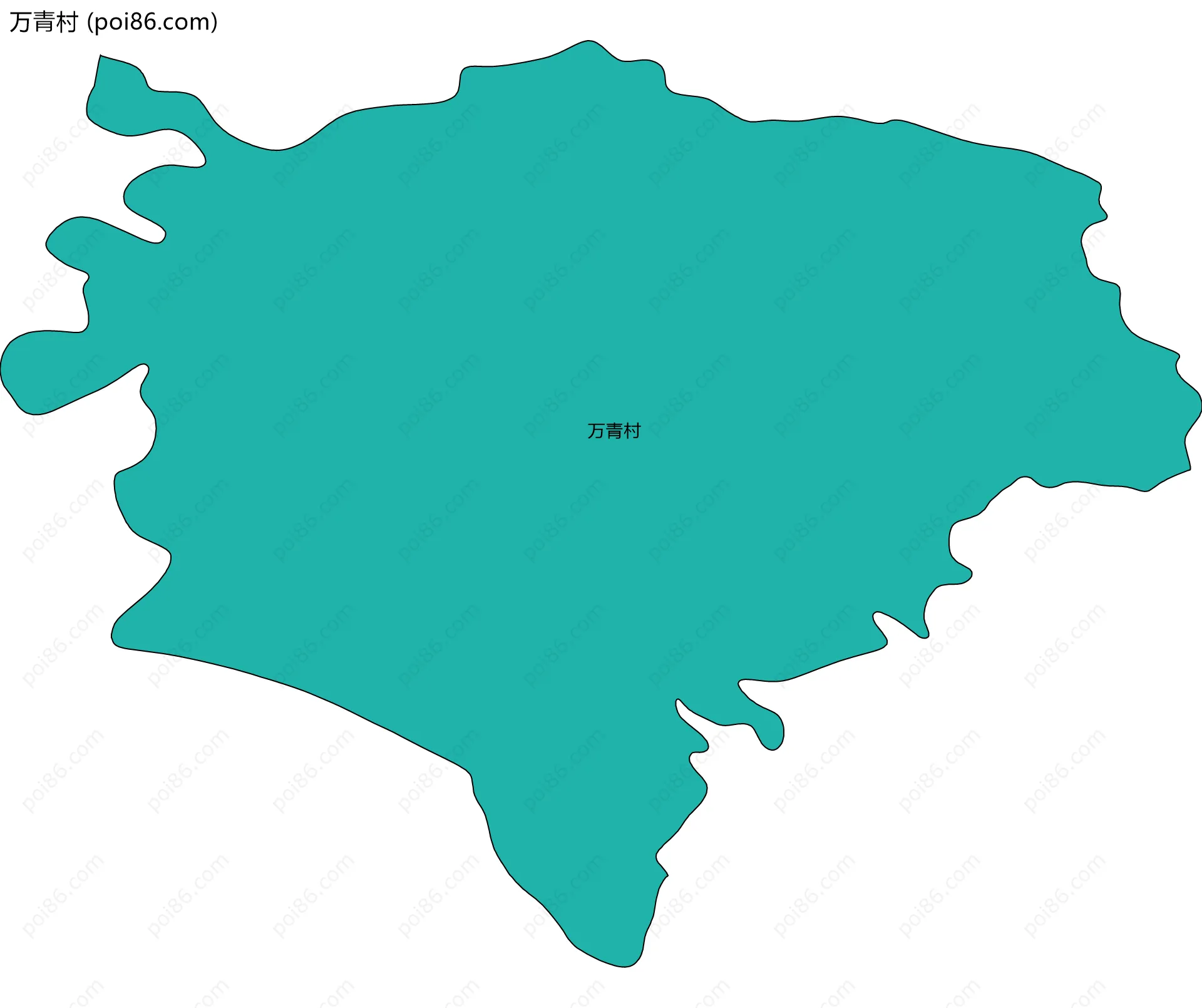万青村边界地图