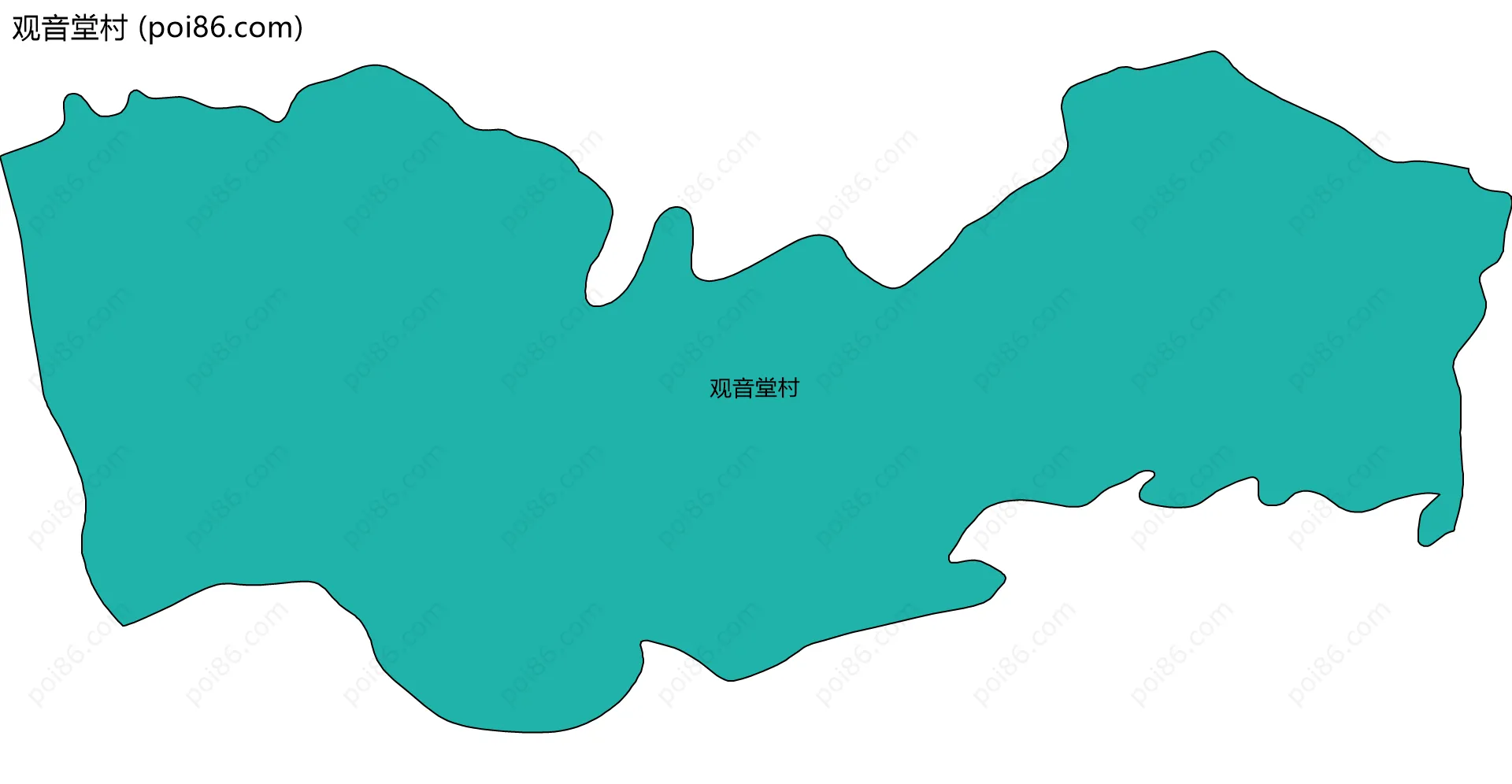 观音堂村边界地图