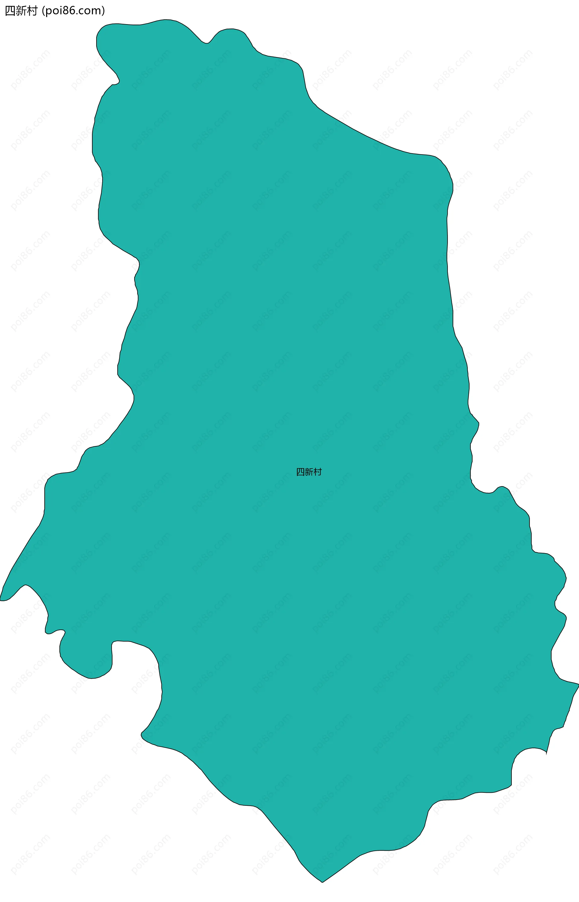 四新村边界地图