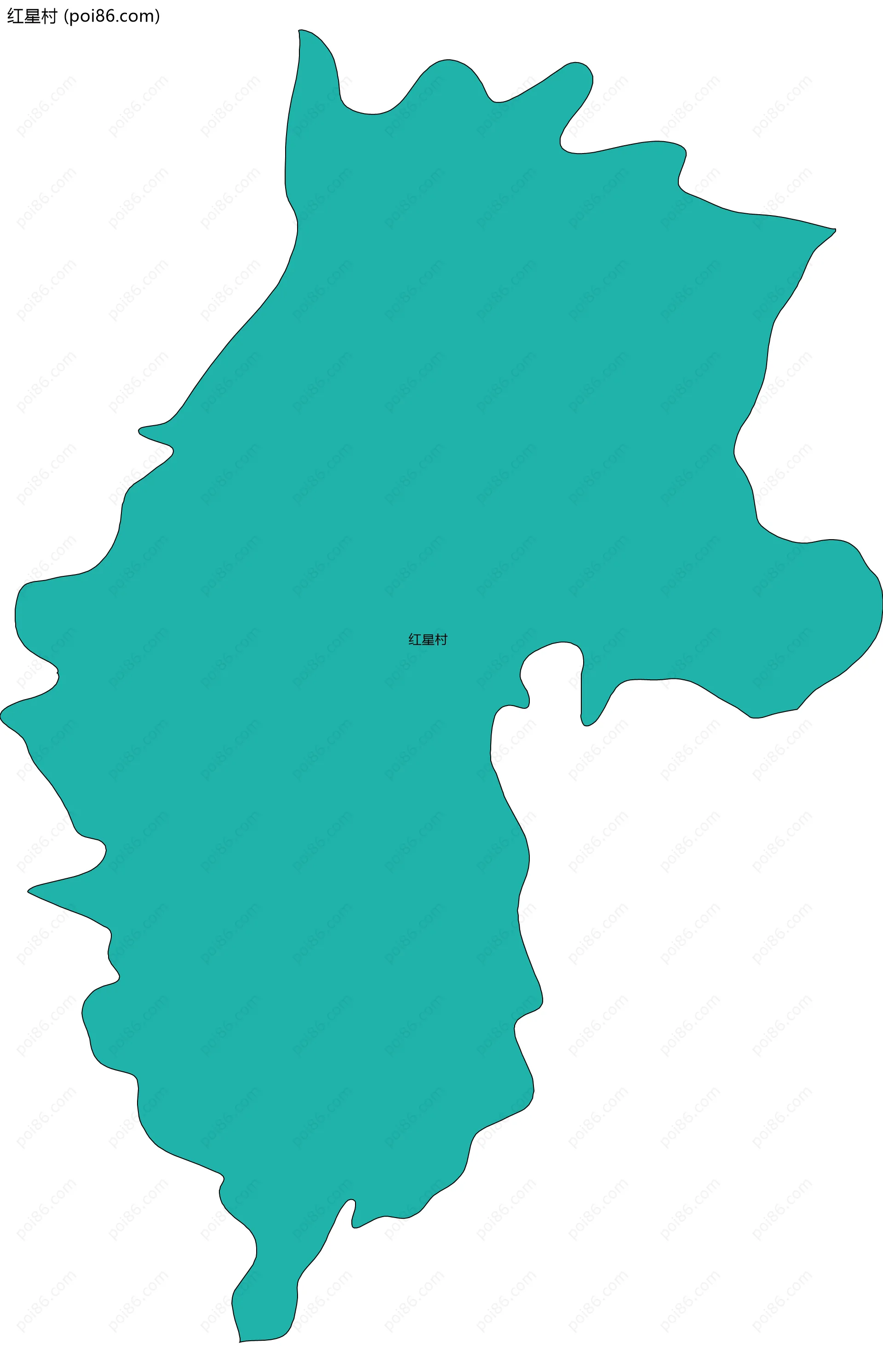 红星村边界地图