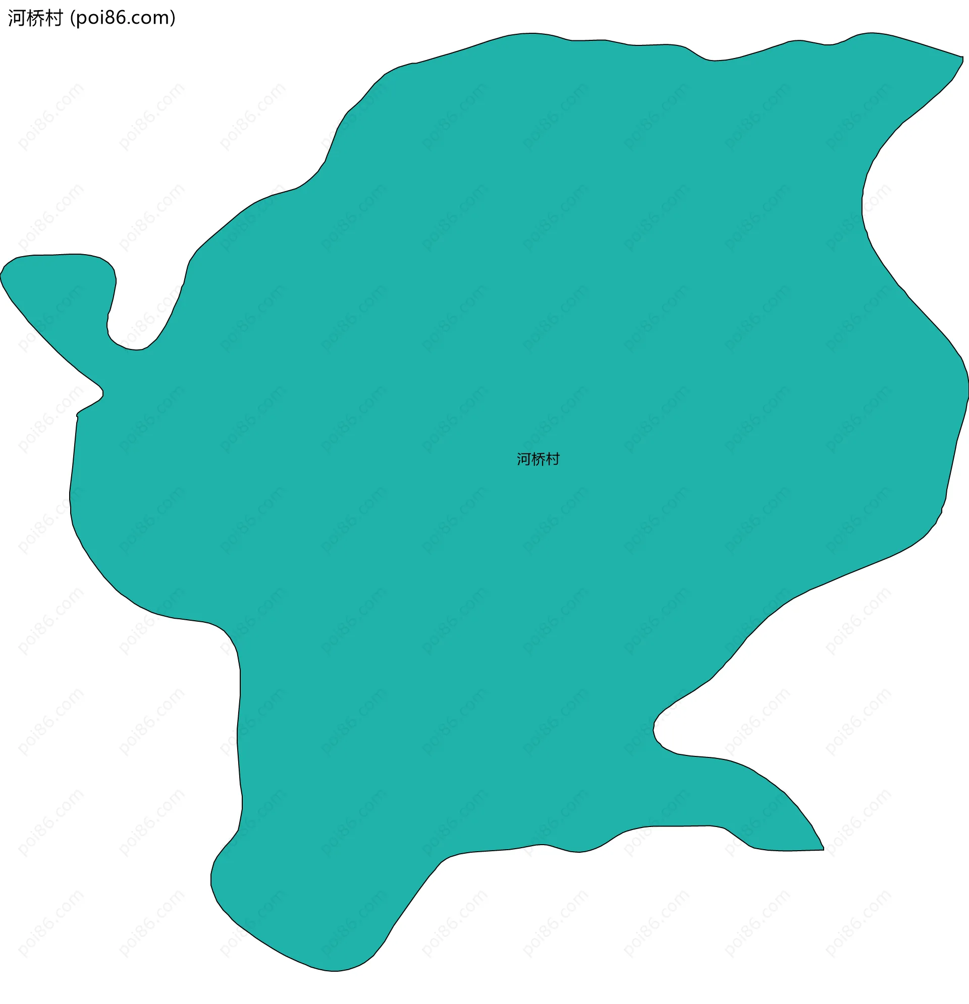 河桥村边界地图