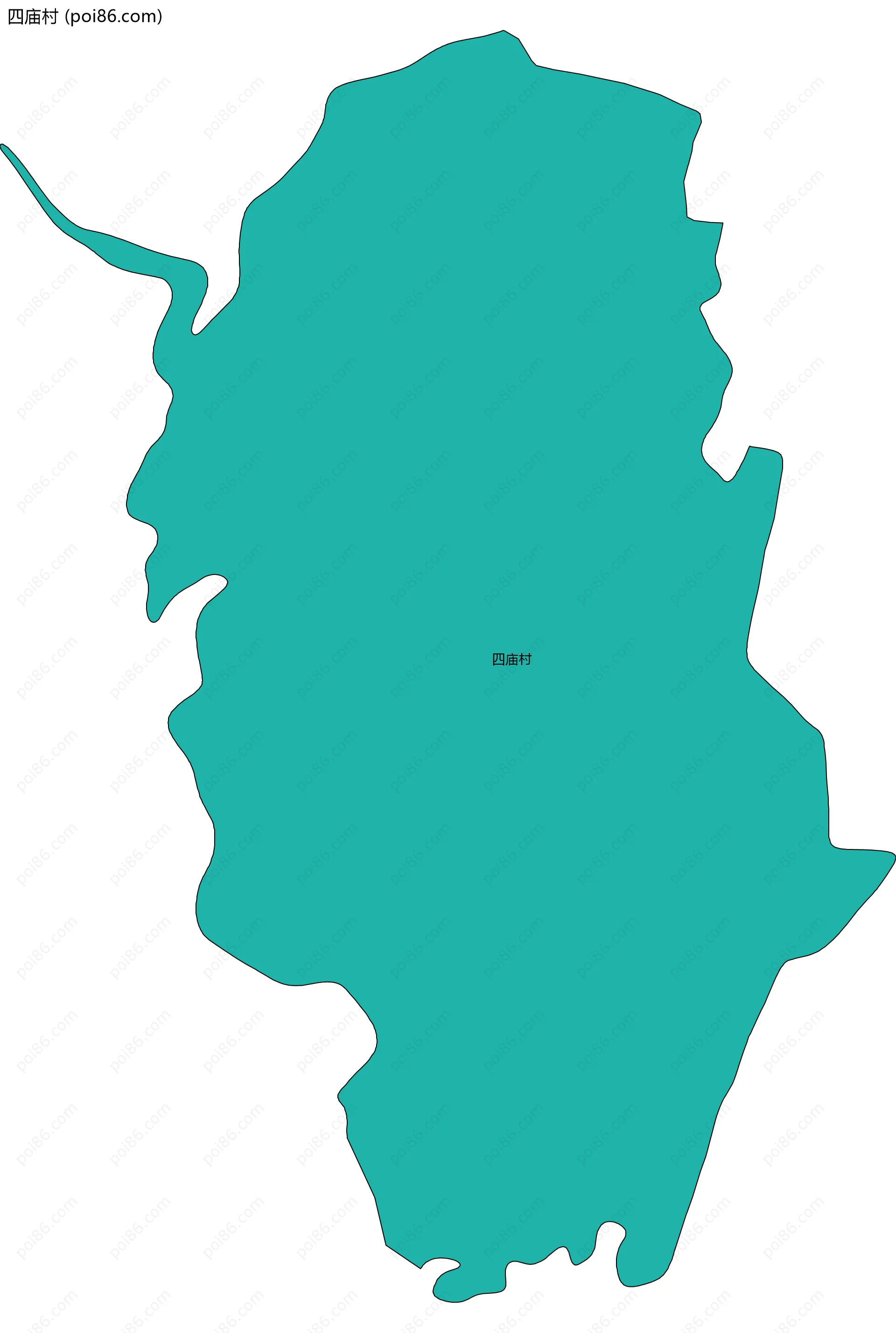 四庙村边界地图