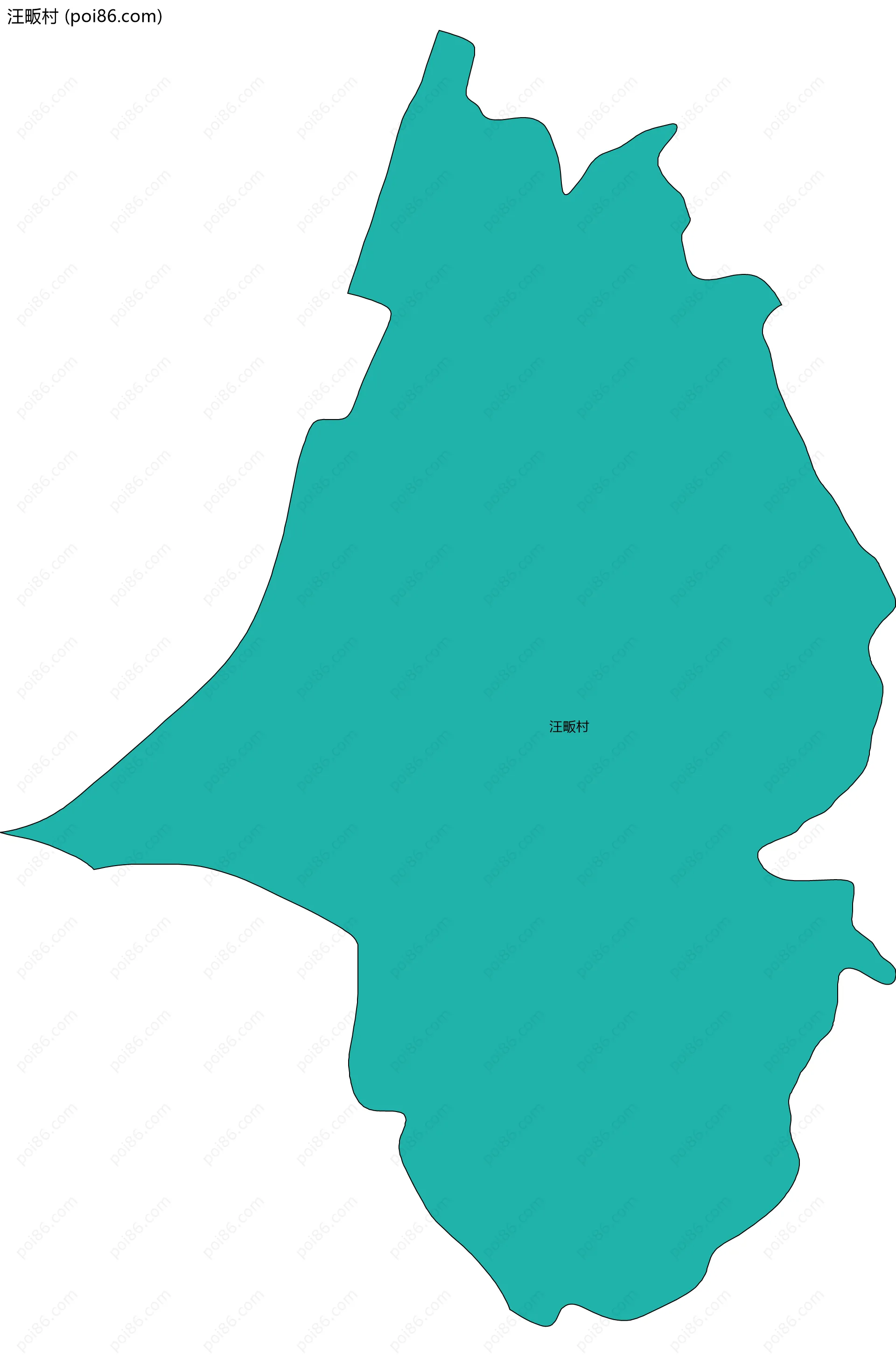 汪畈村边界地图