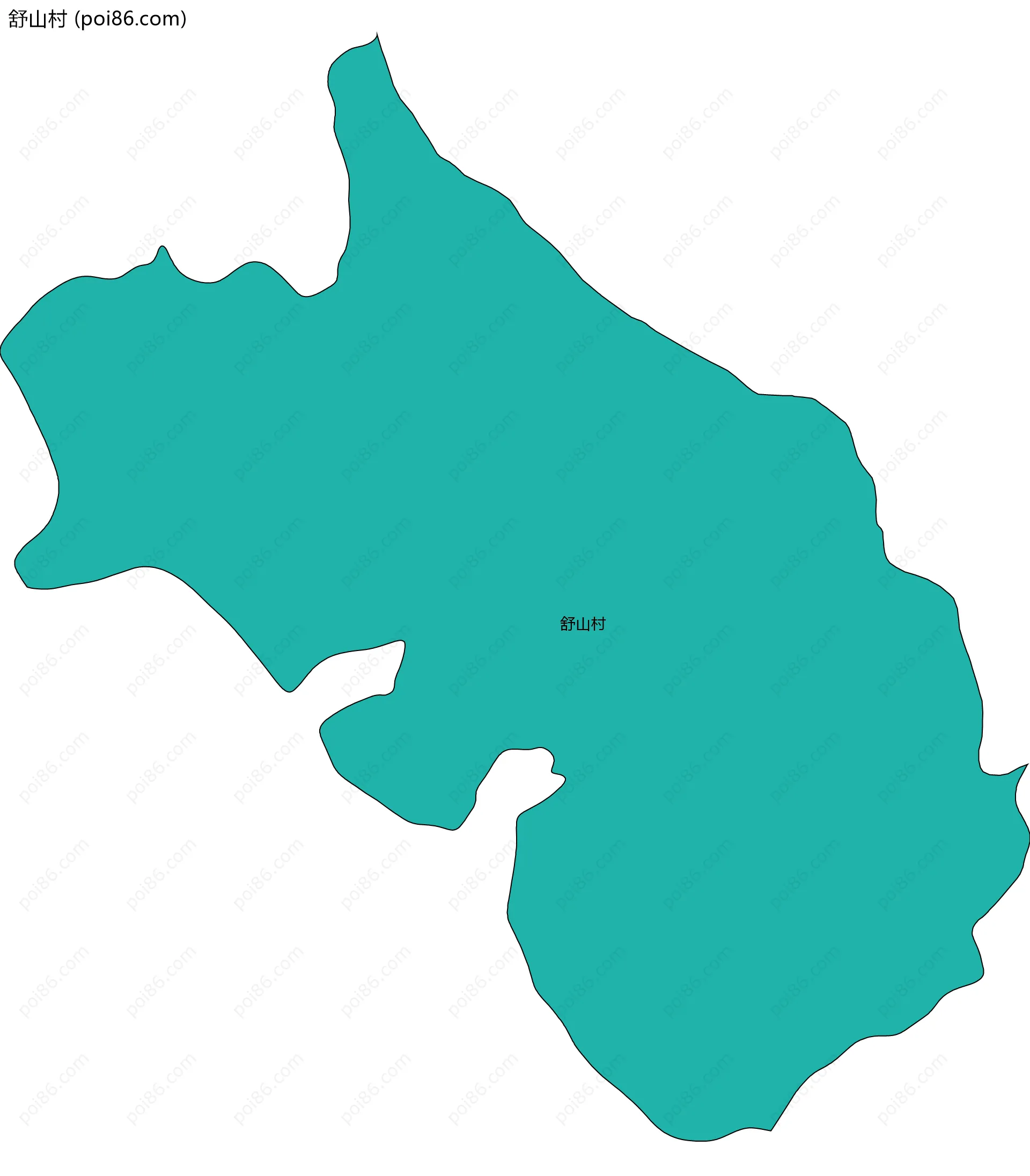 舒山村边界地图