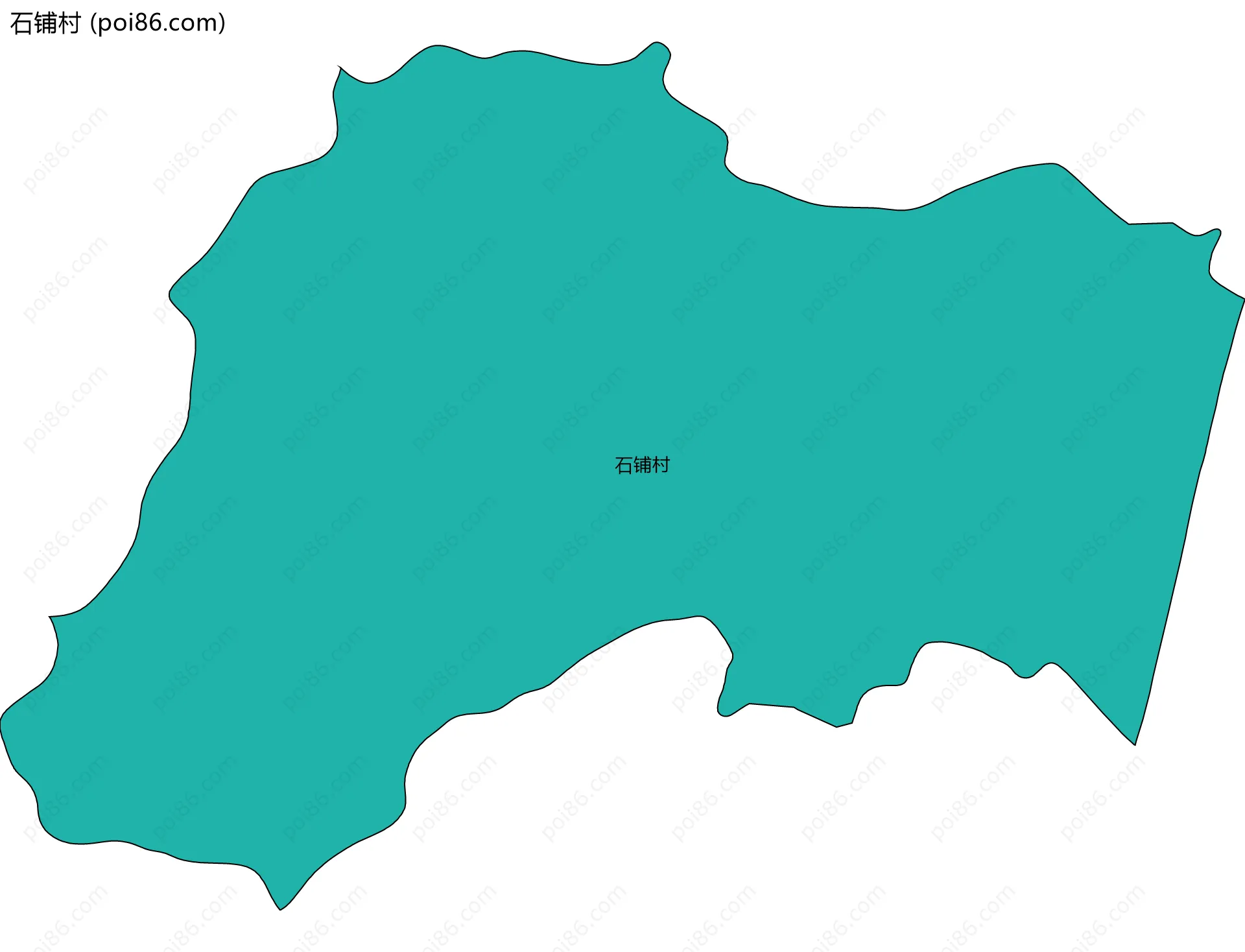 石铺村边界地图