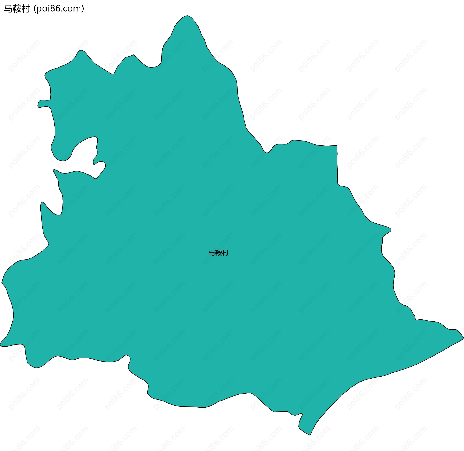马鞍村边界地图
