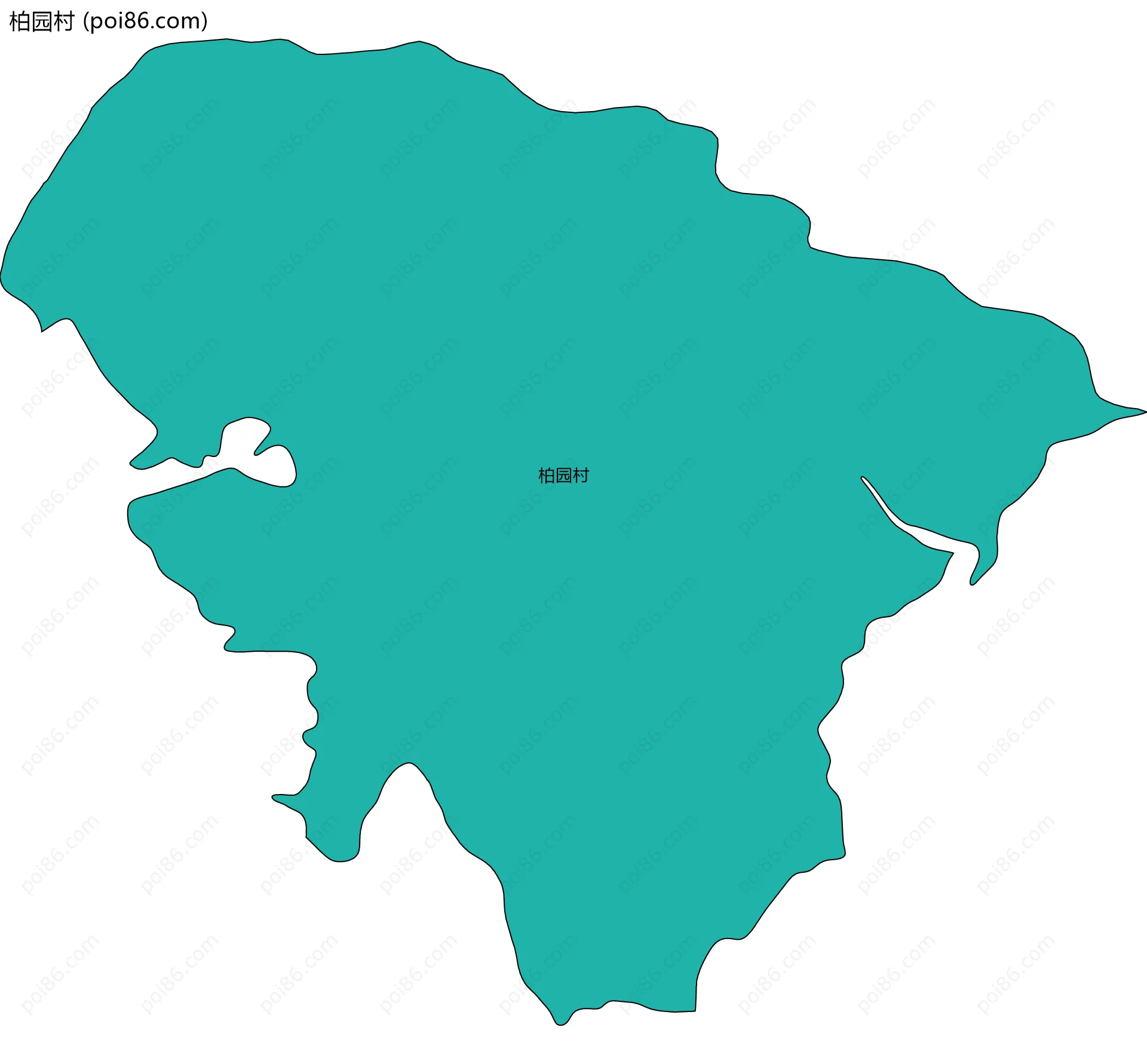 柏园村边界地图