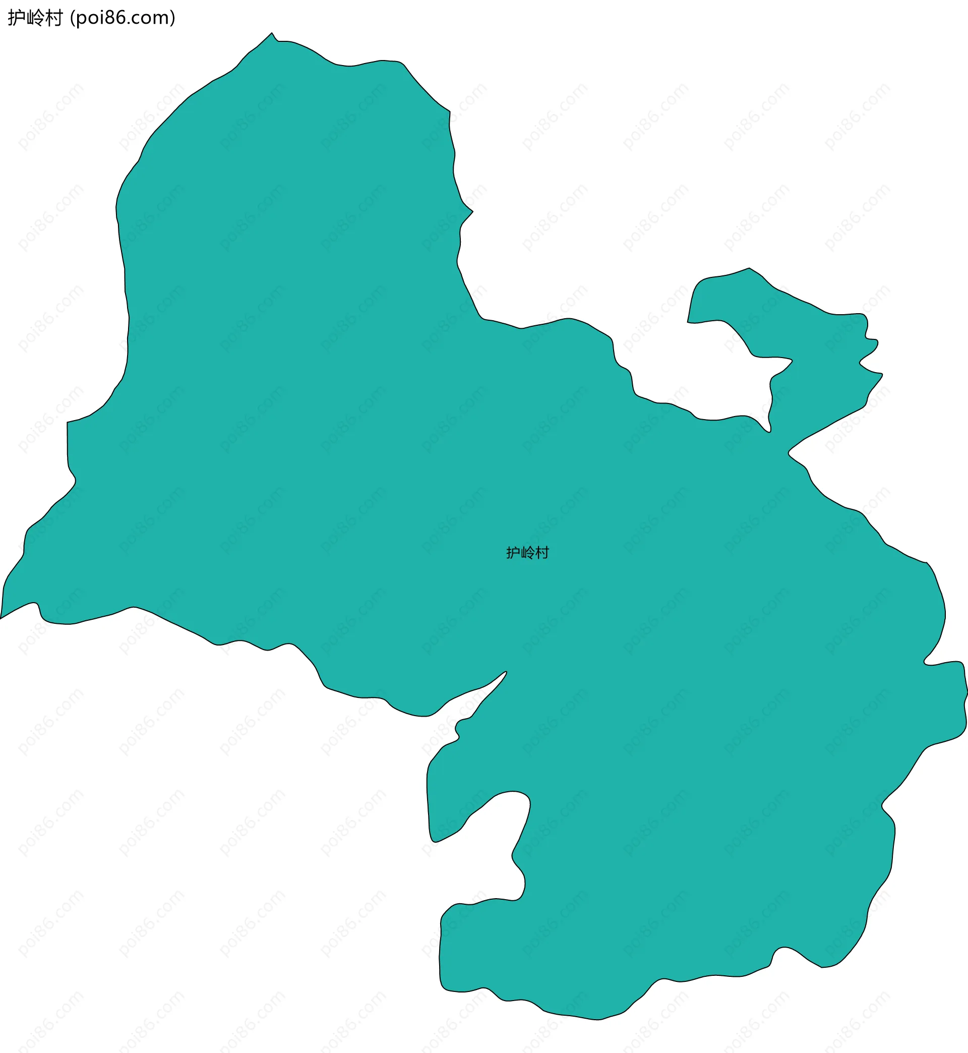 护岭村边界地图