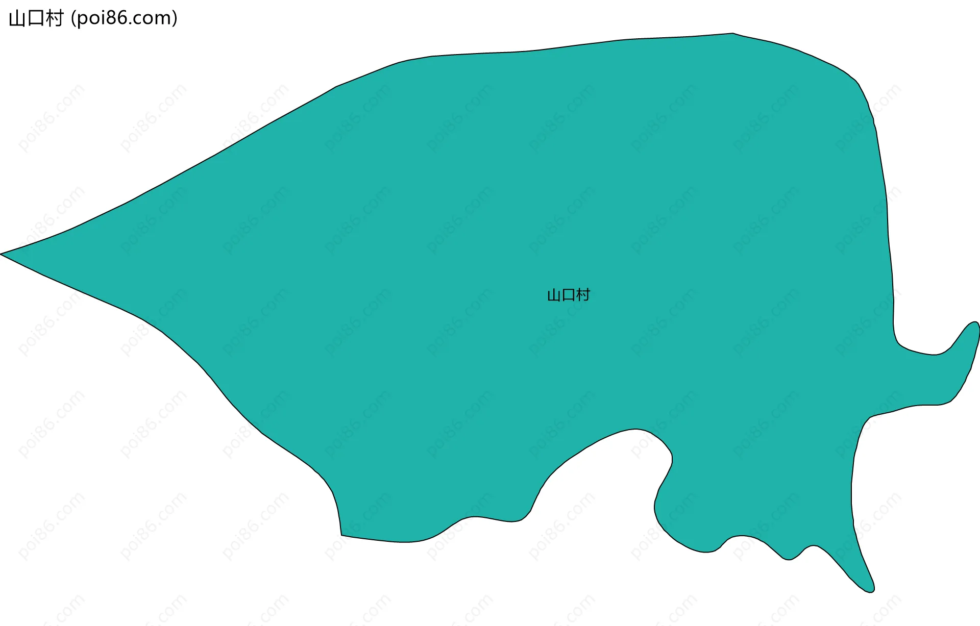 山口村边界地图