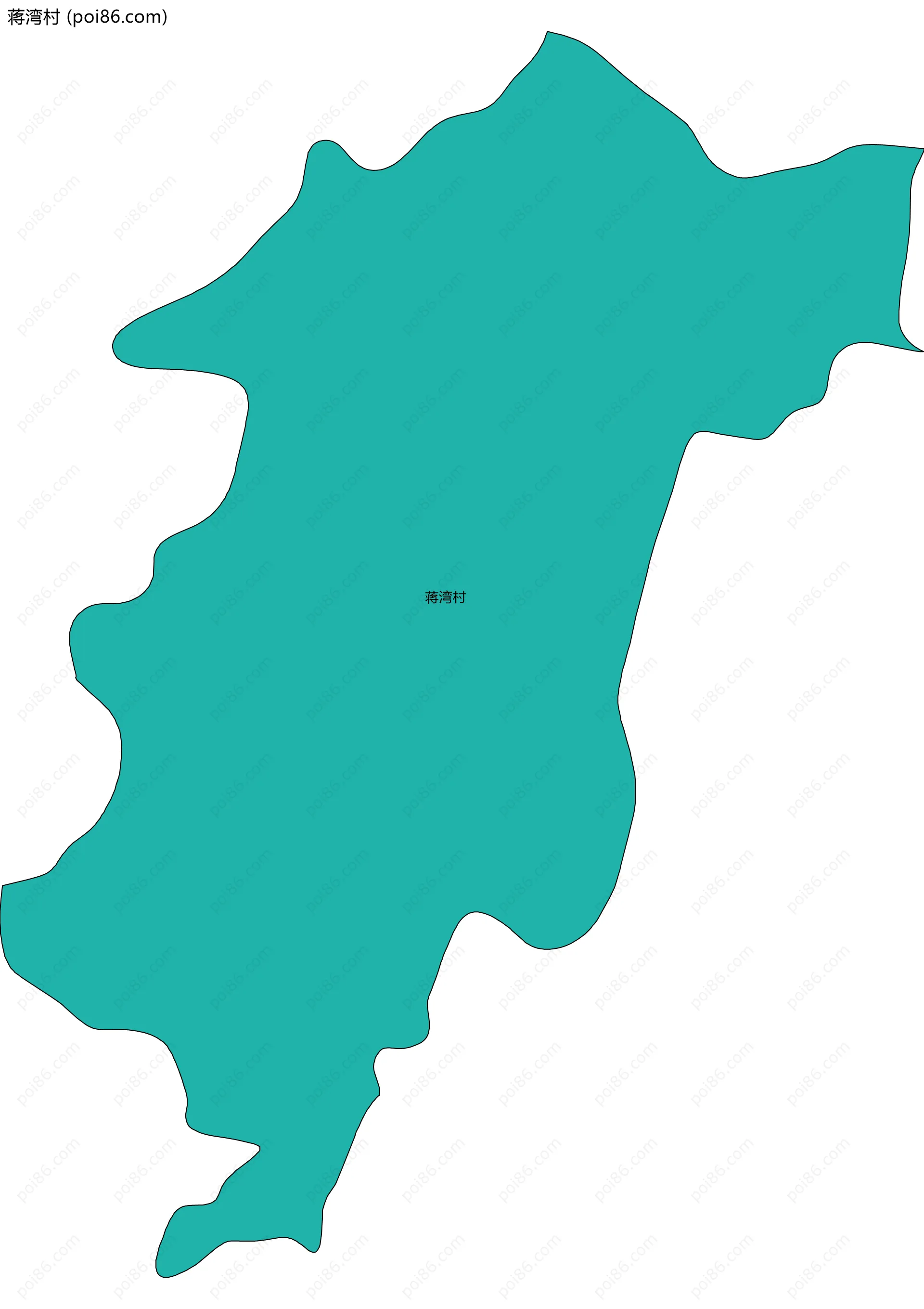 蒋湾村边界地图