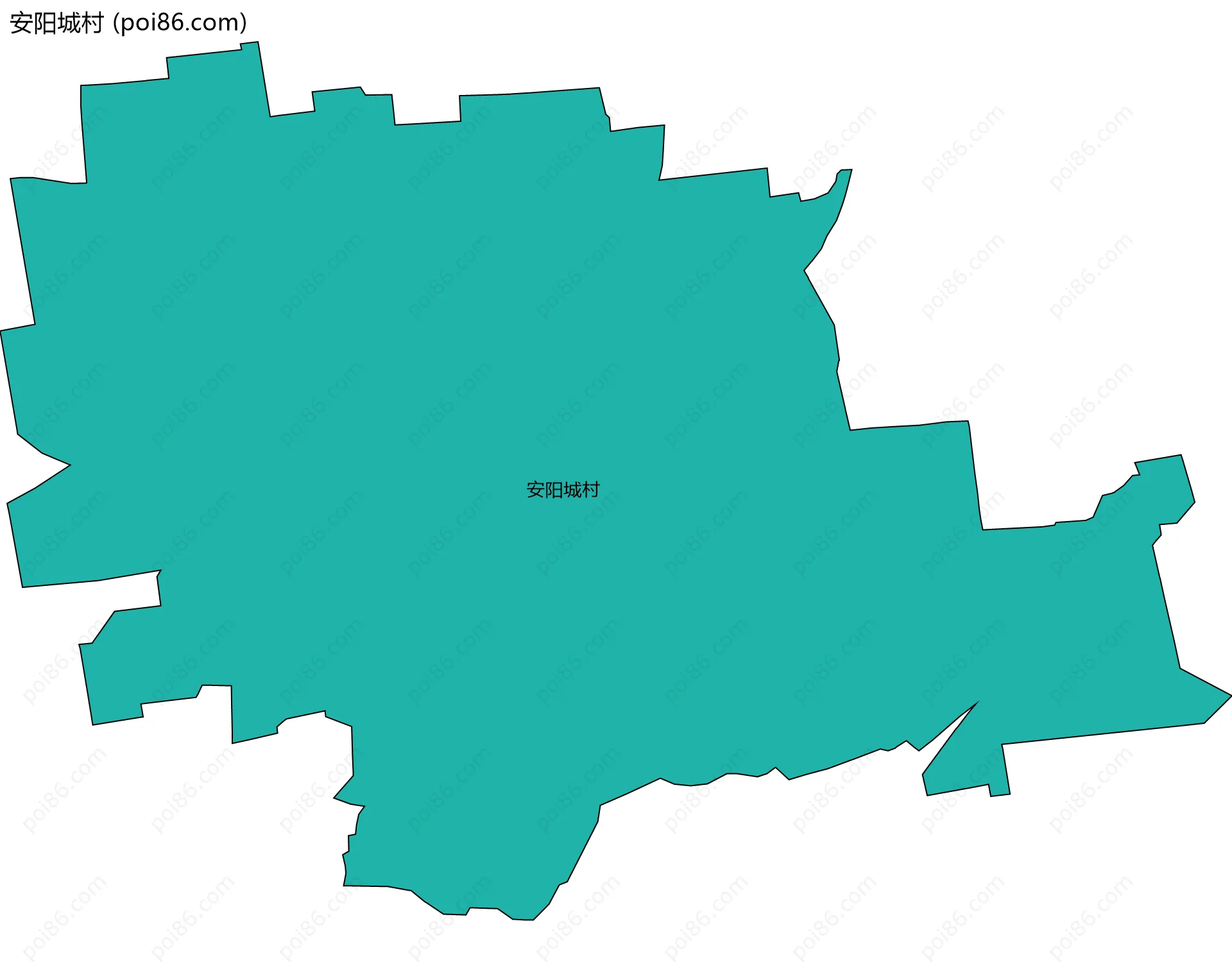 安阳城村边界地图