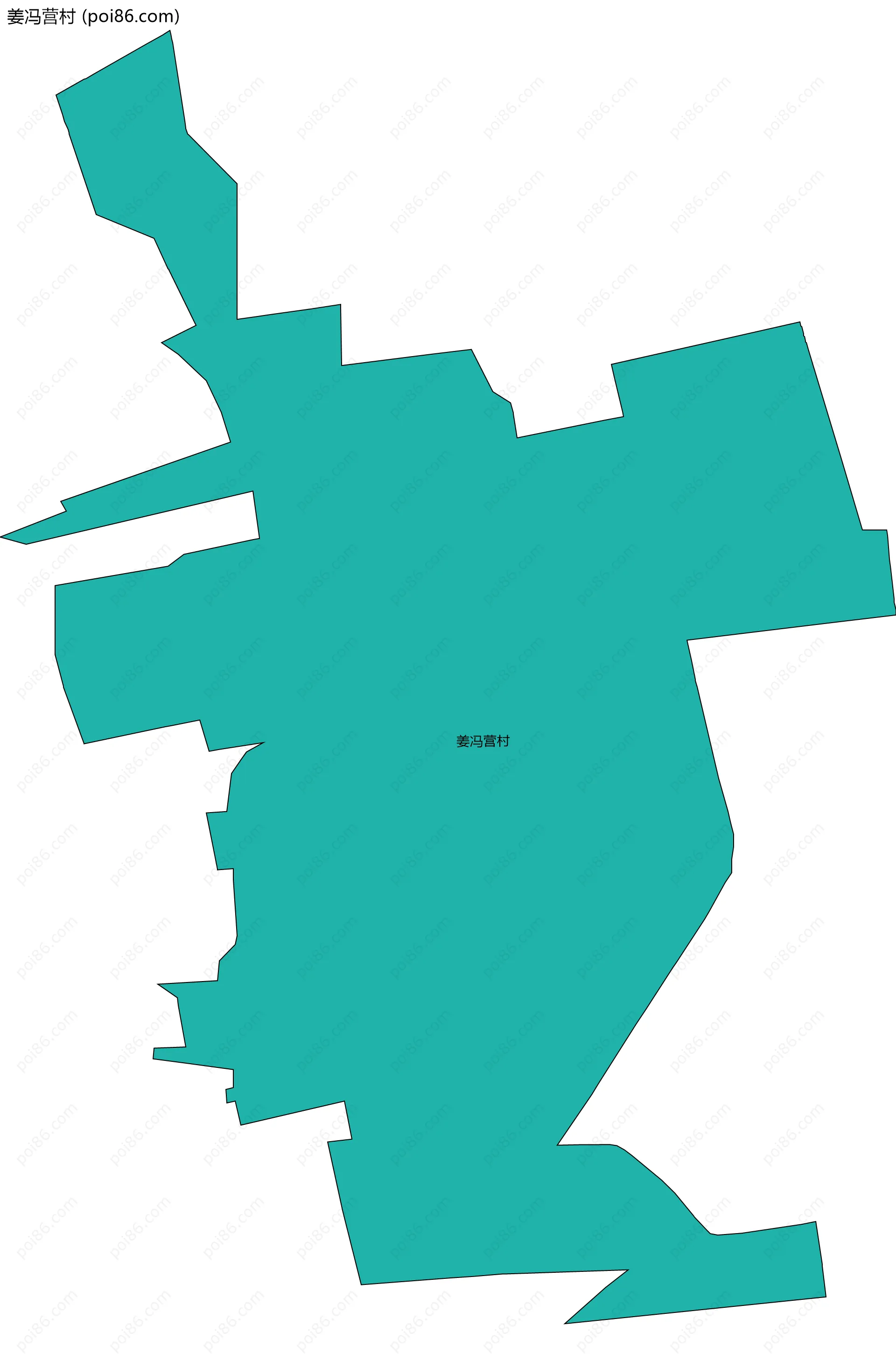 姜冯营村边界地图