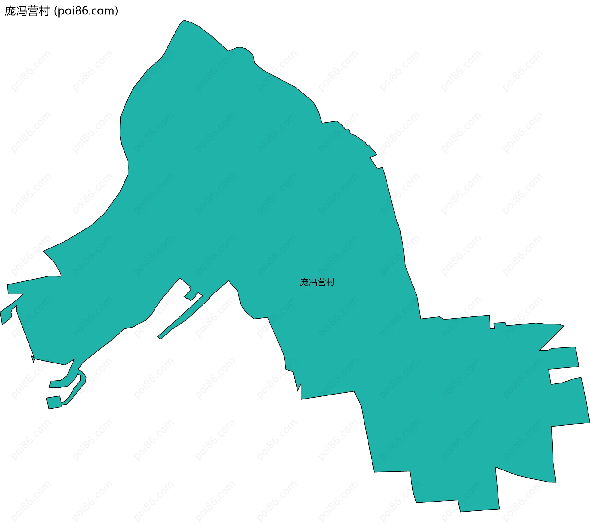 庞冯营村边界地图