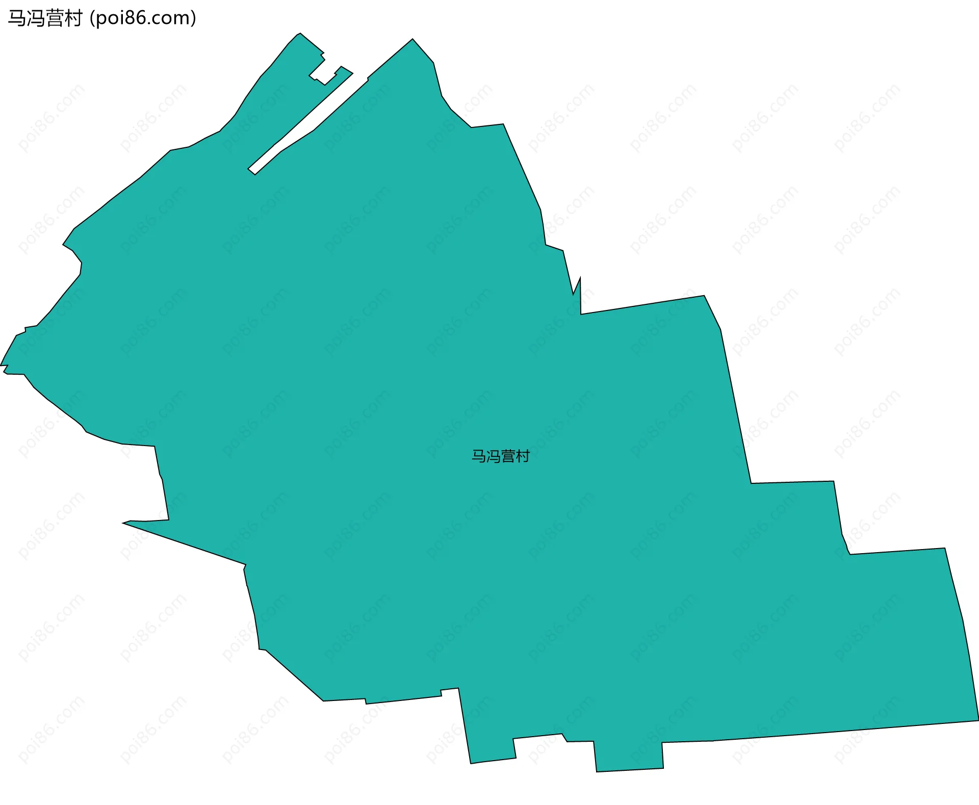 马冯营村边界地图