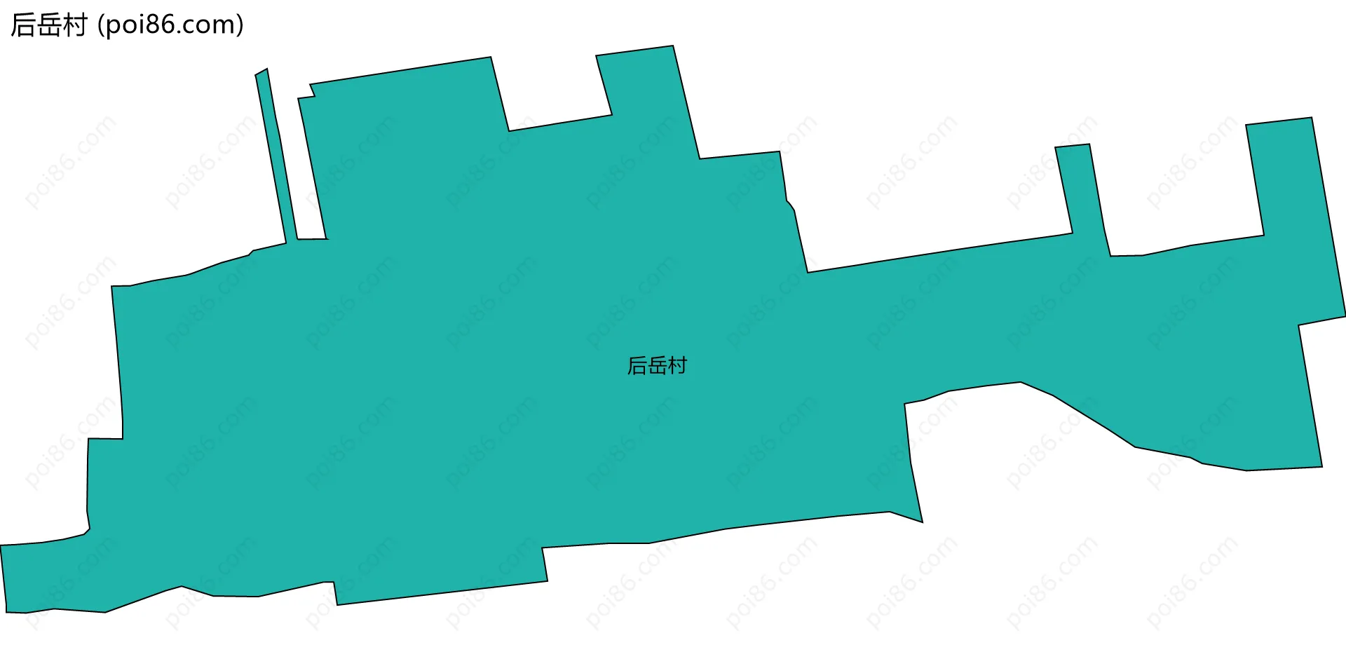 后岳村边界地图