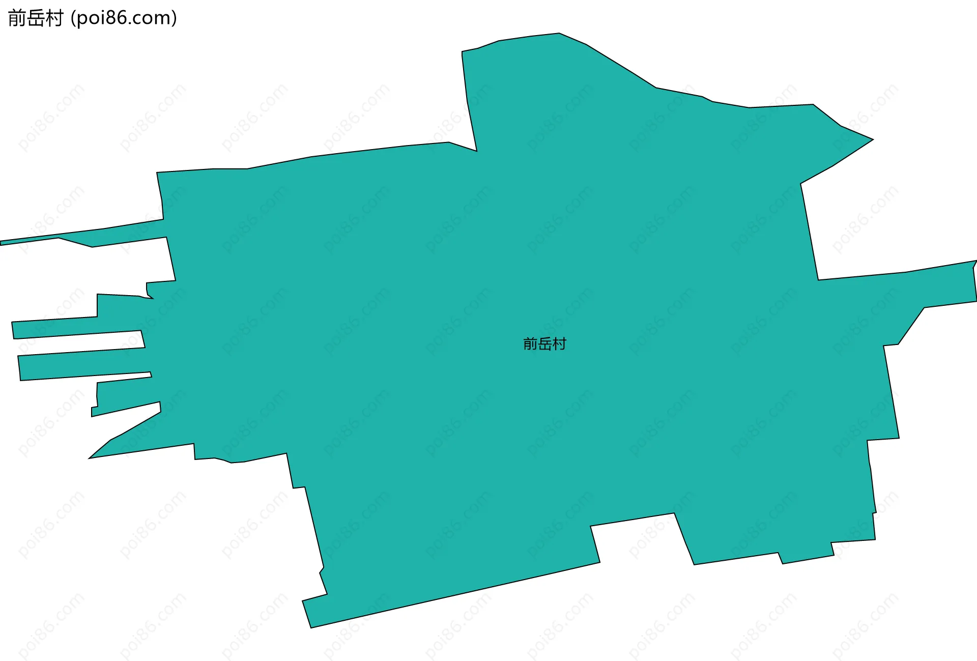 前岳村边界地图