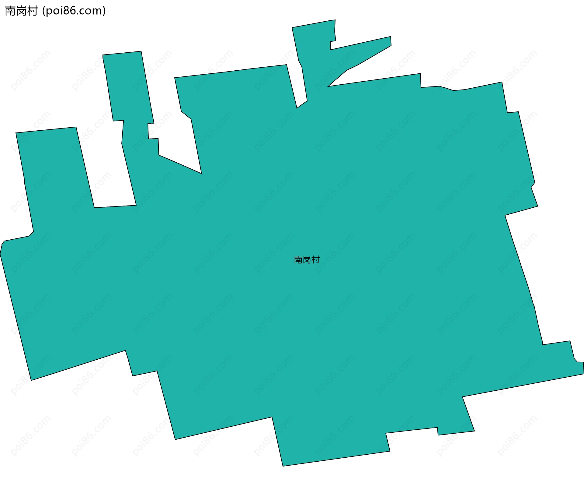 南岗村边界地图