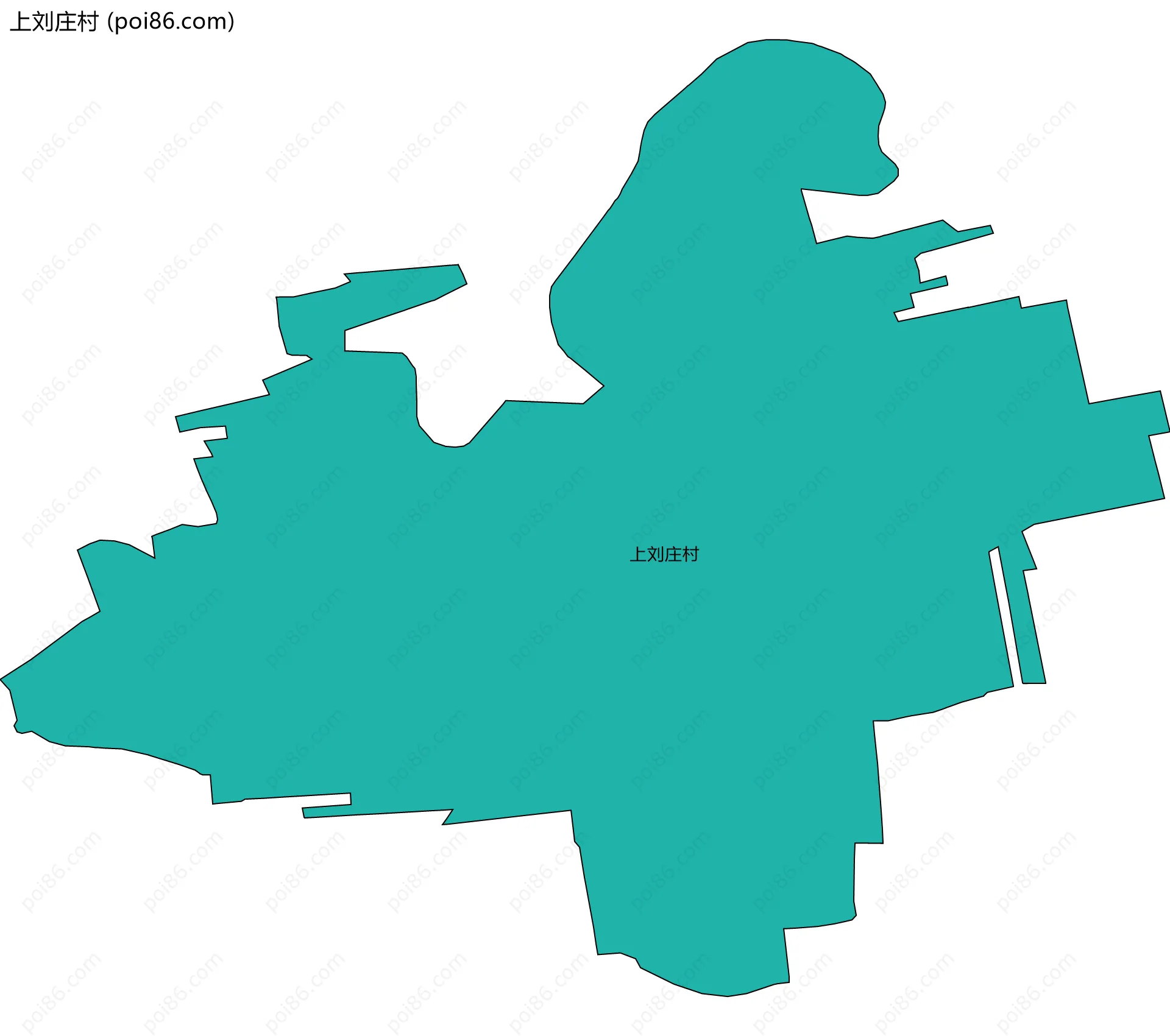 上刘庄村边界地图