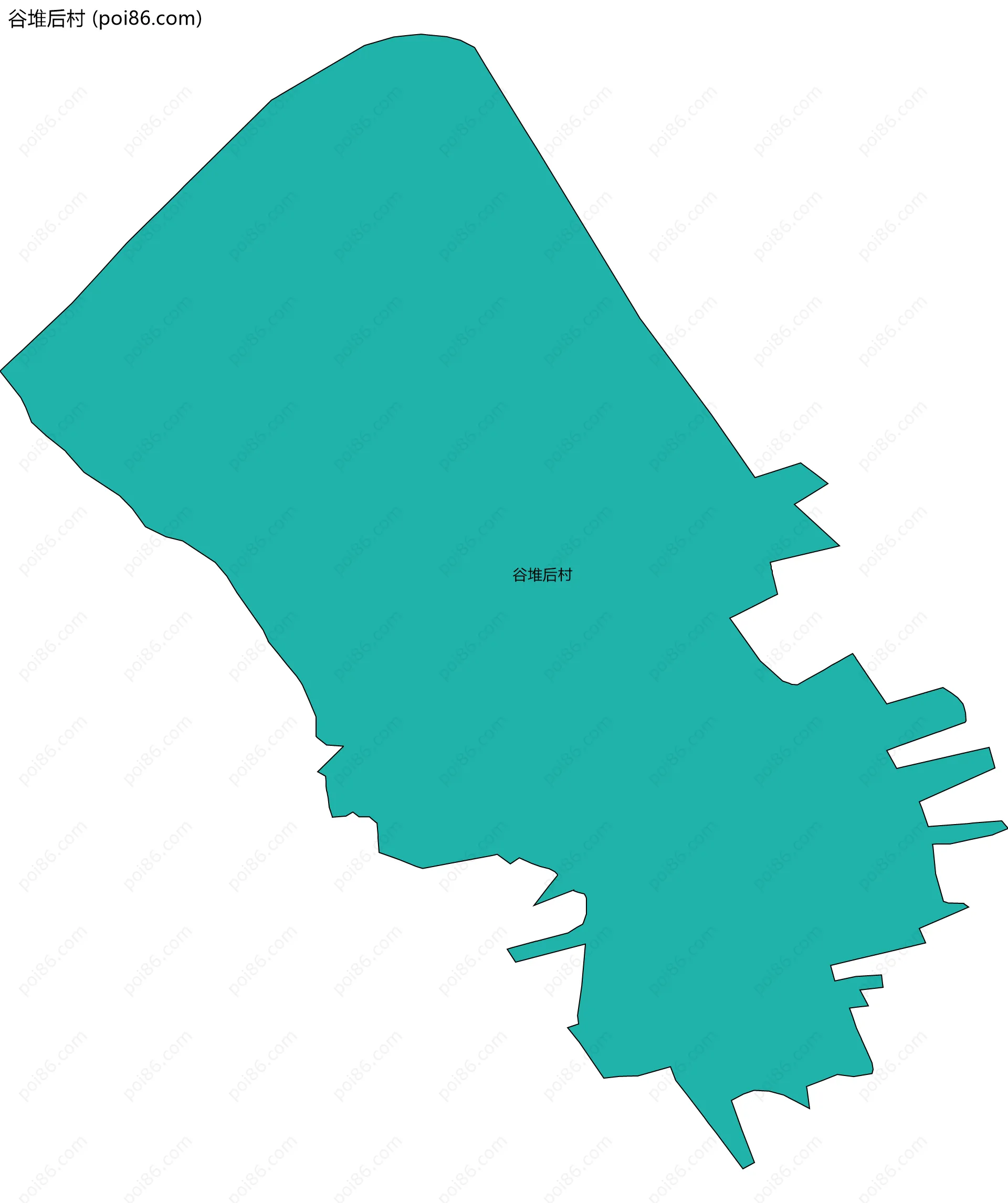 谷堆后村边界地图