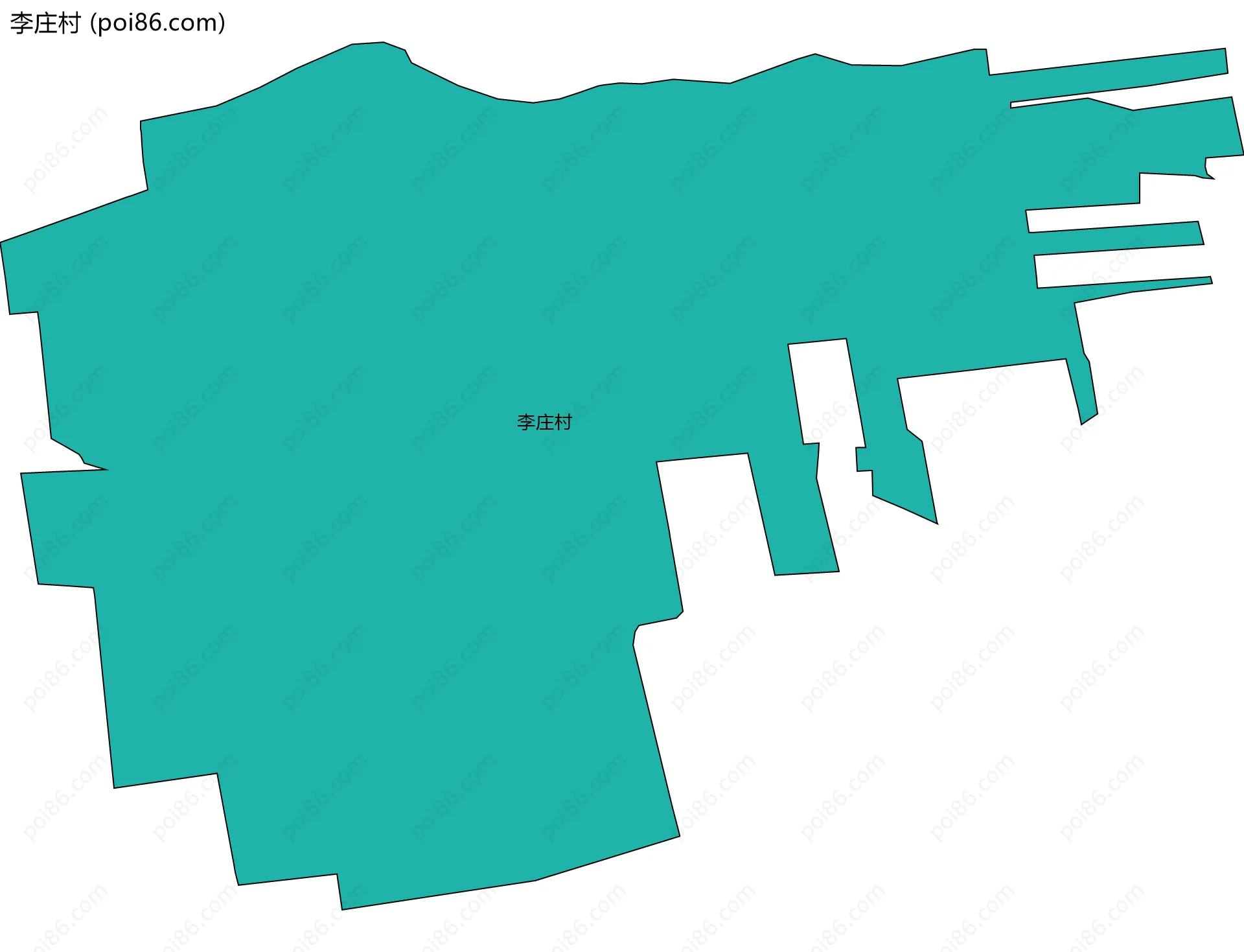 李庄村边界地图