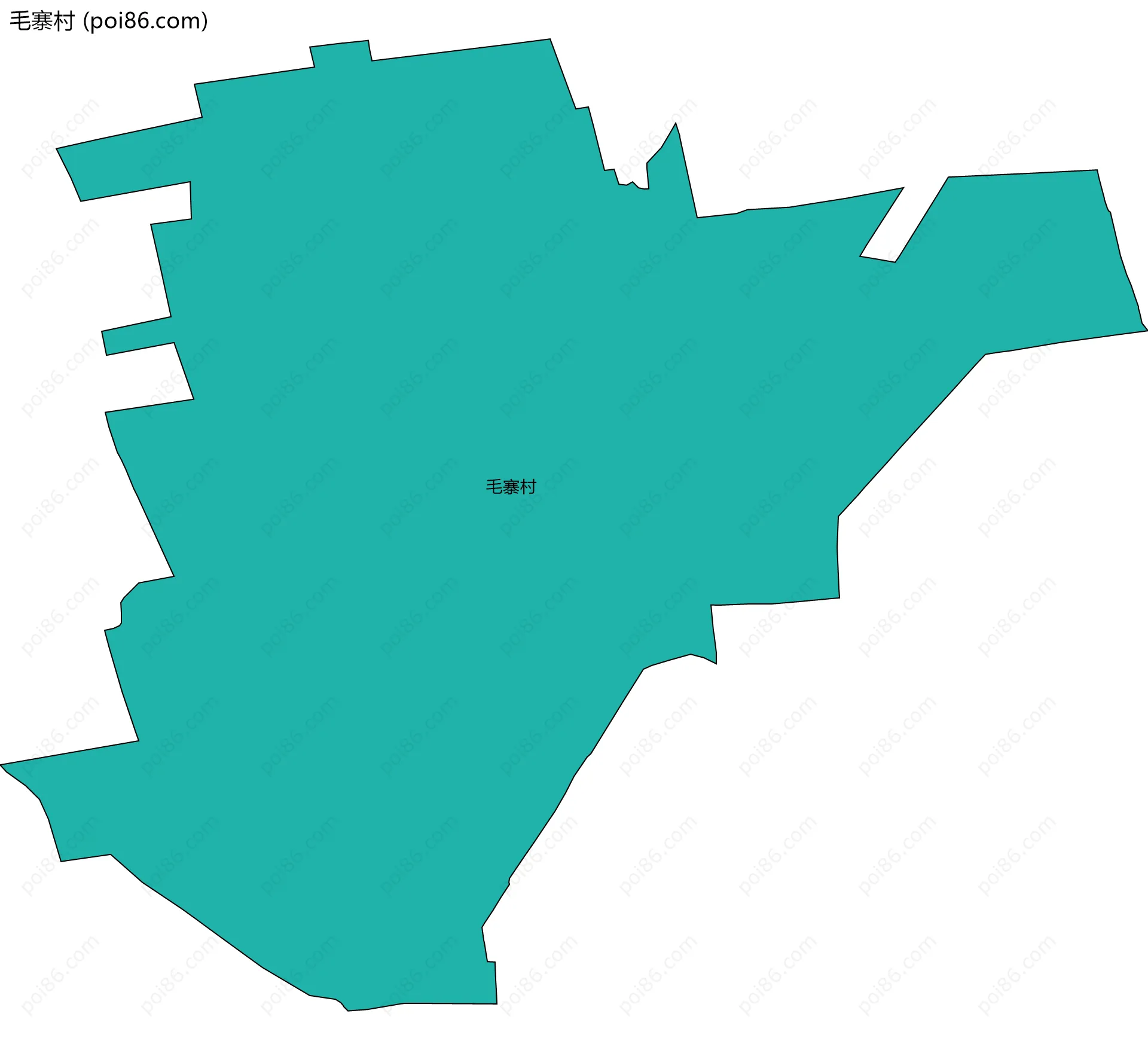 毛寨村边界地图