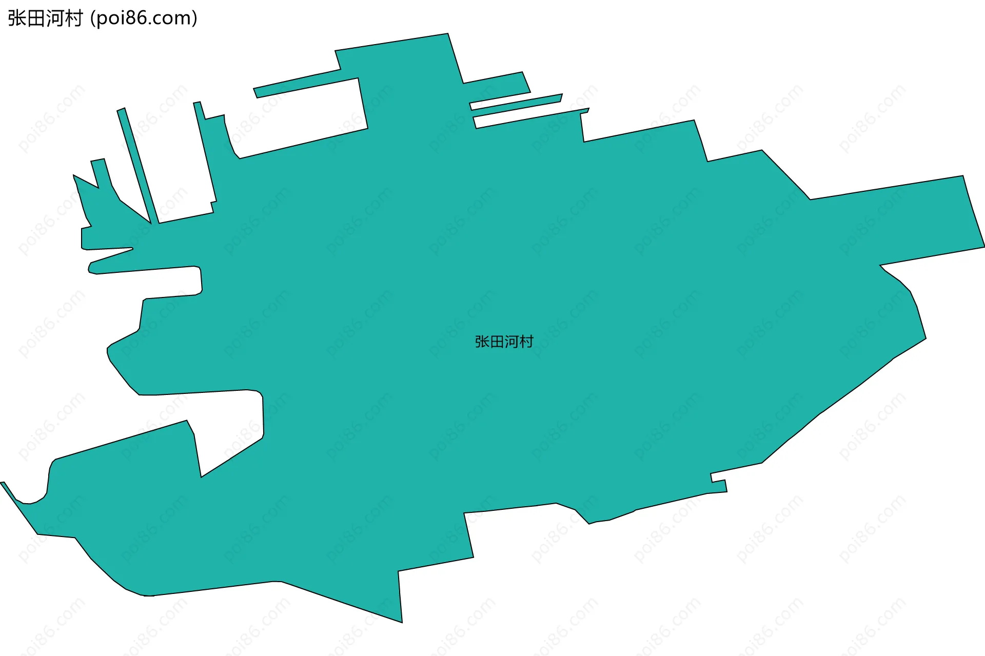张田河村边界地图