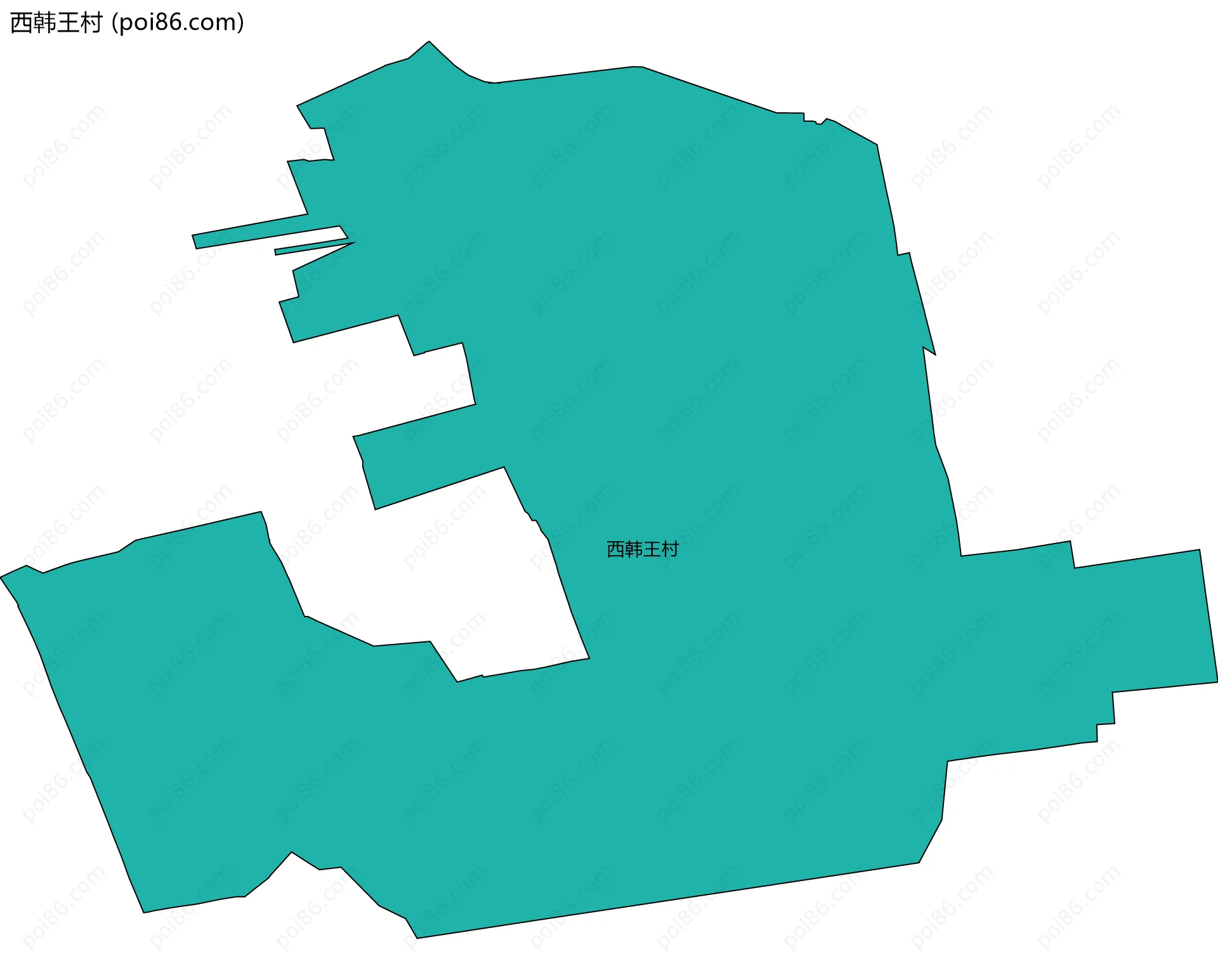 西韩王村边界地图