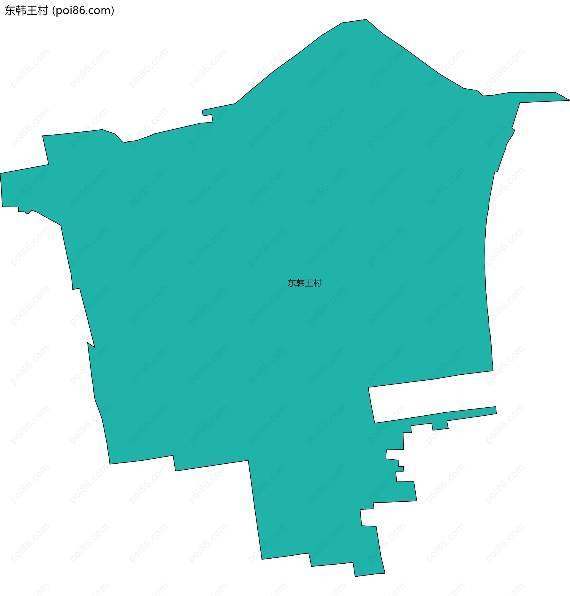 东韩王村边界地图