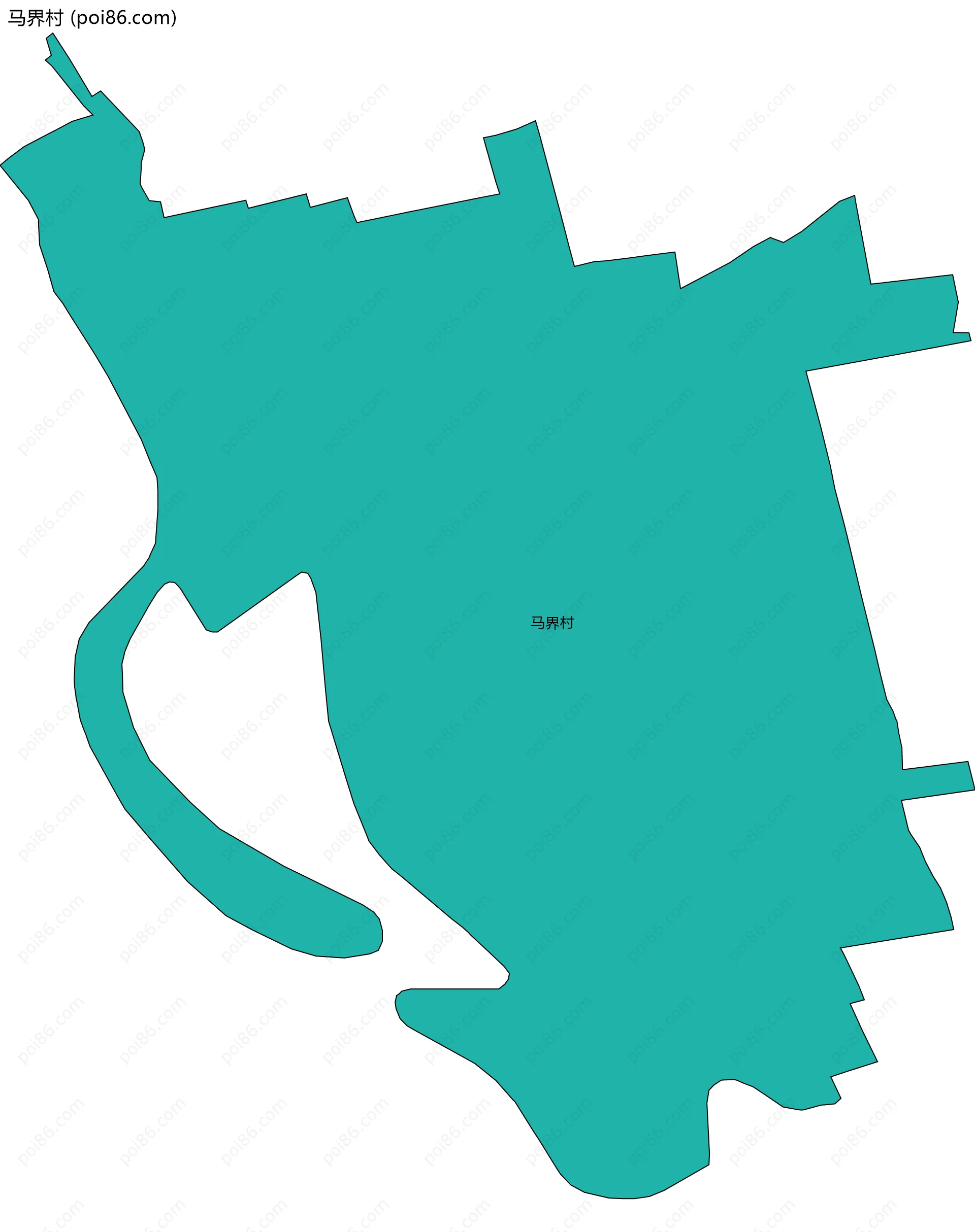马界村边界地图