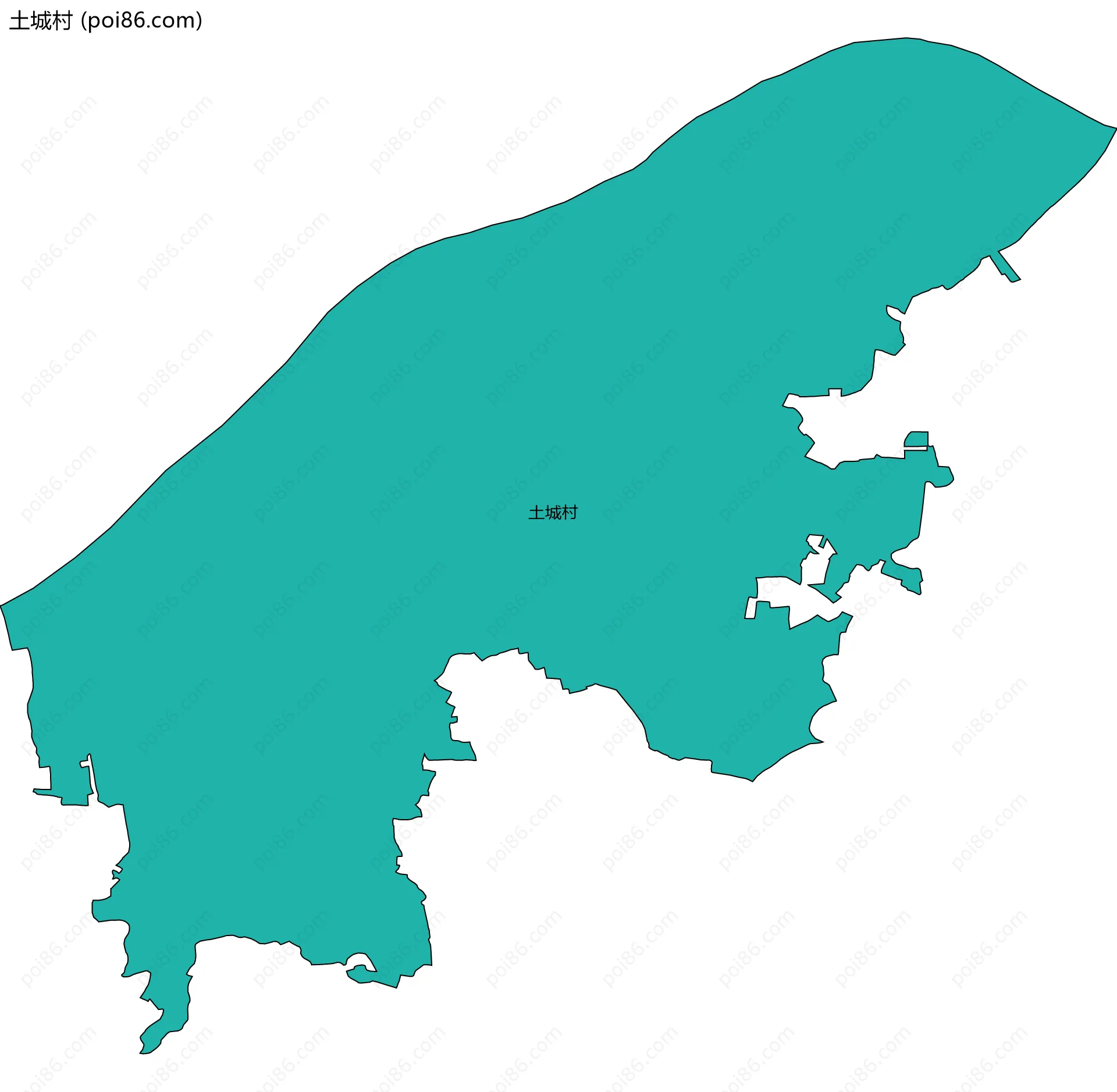 土城村边界地图