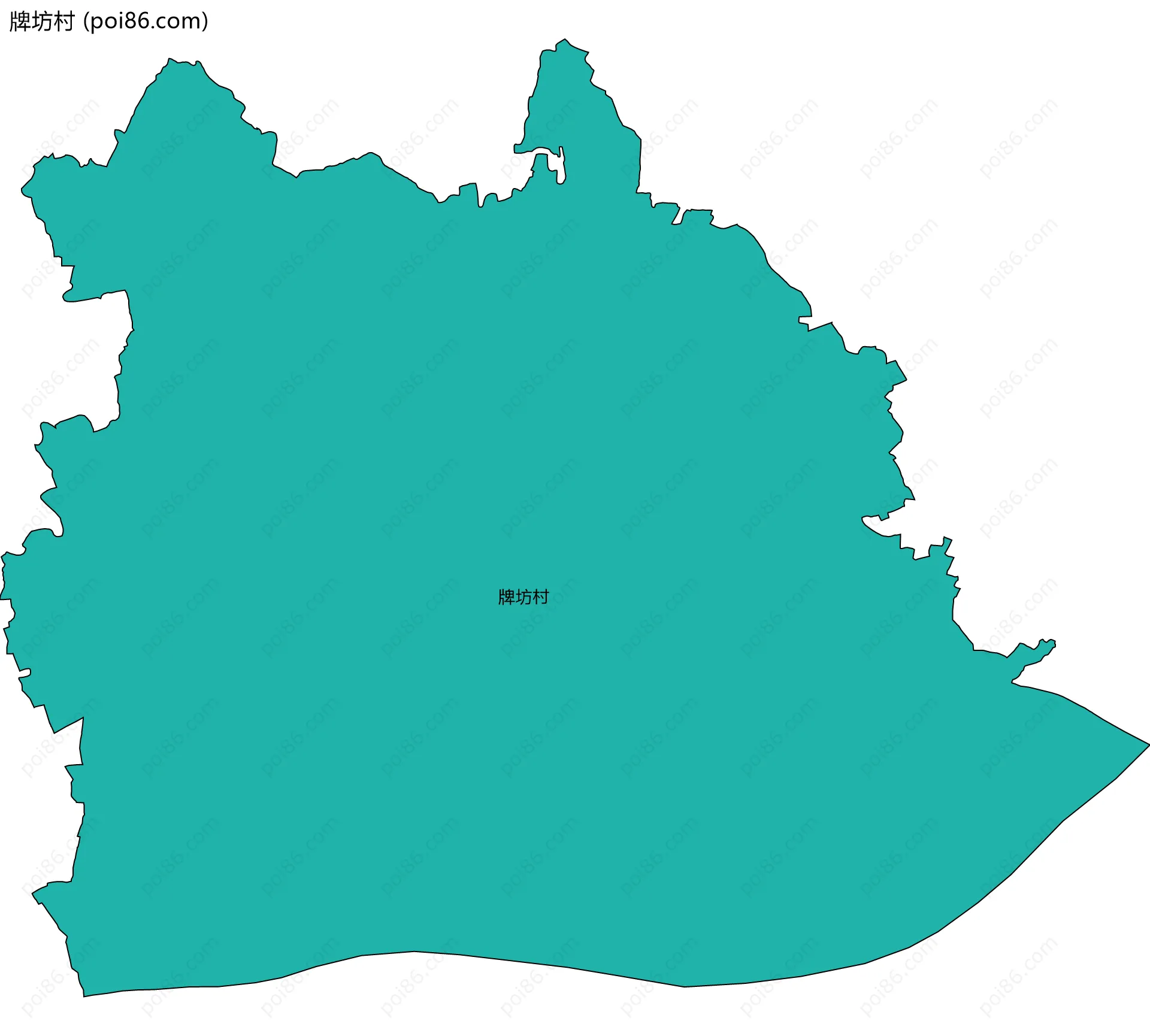 牌坊村边界地图