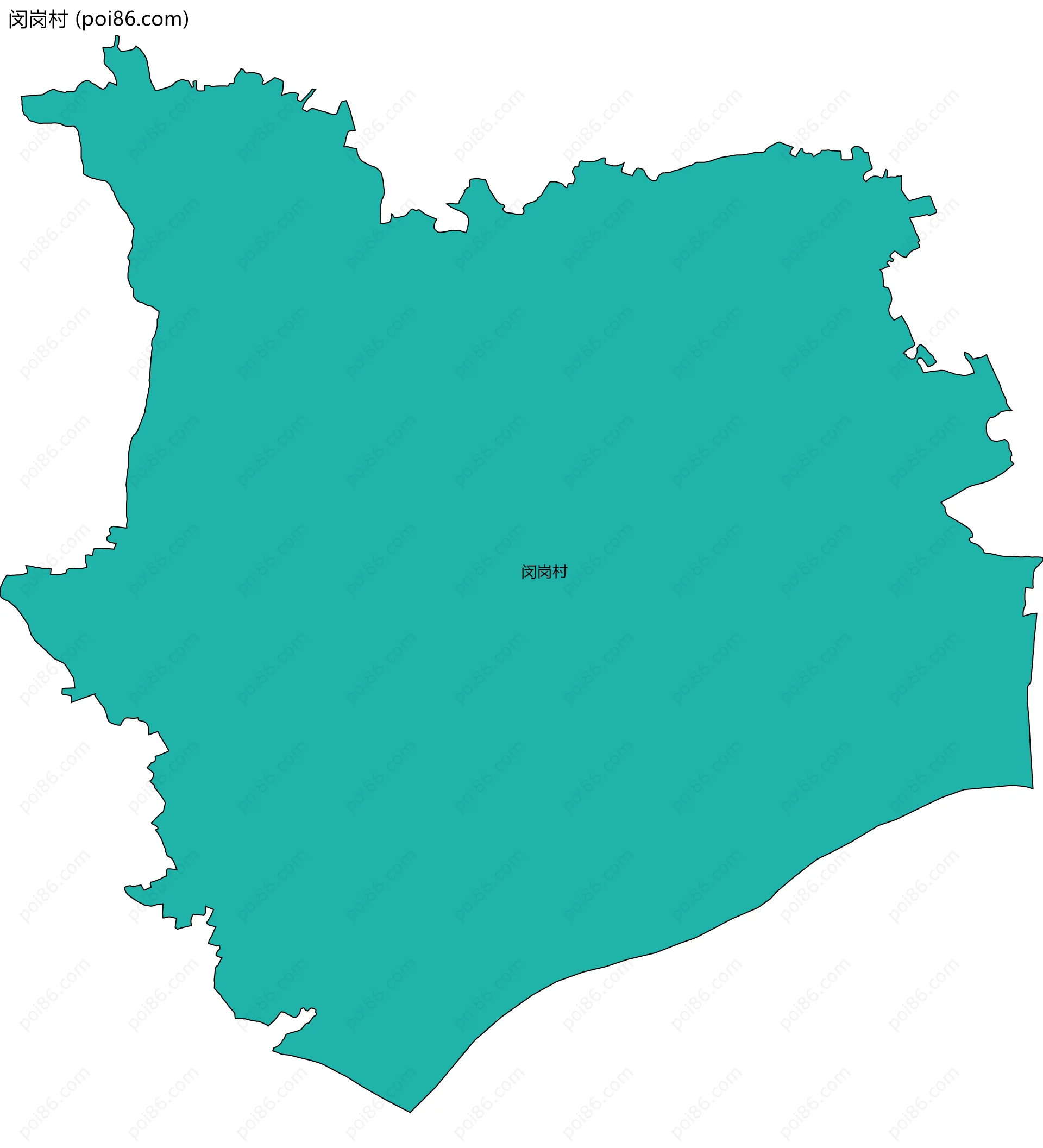 闵岗村边界地图